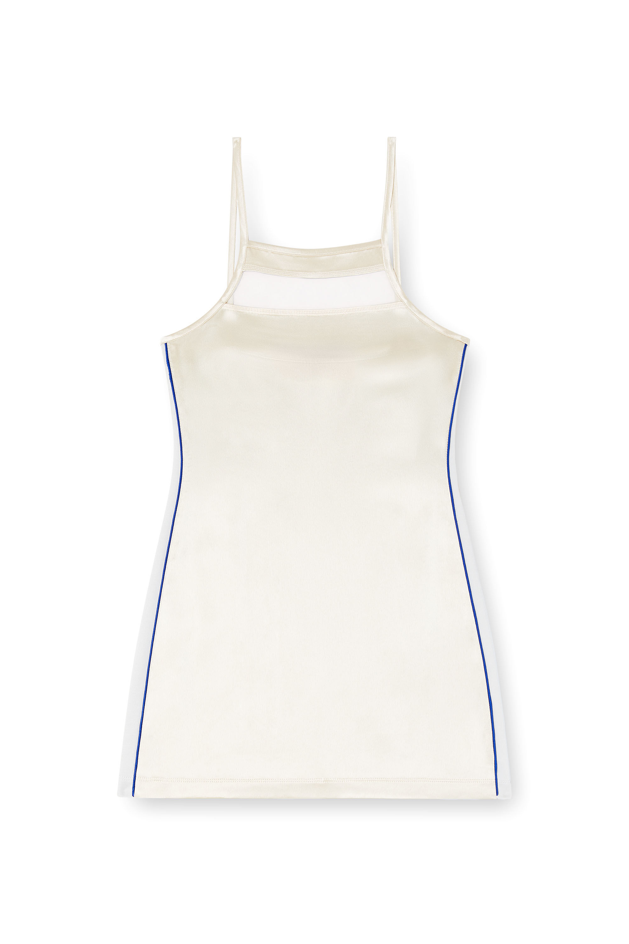 Diesel - D-AFFY, Robe courte en satin, tricot et tulle Femme in Blanc - 2