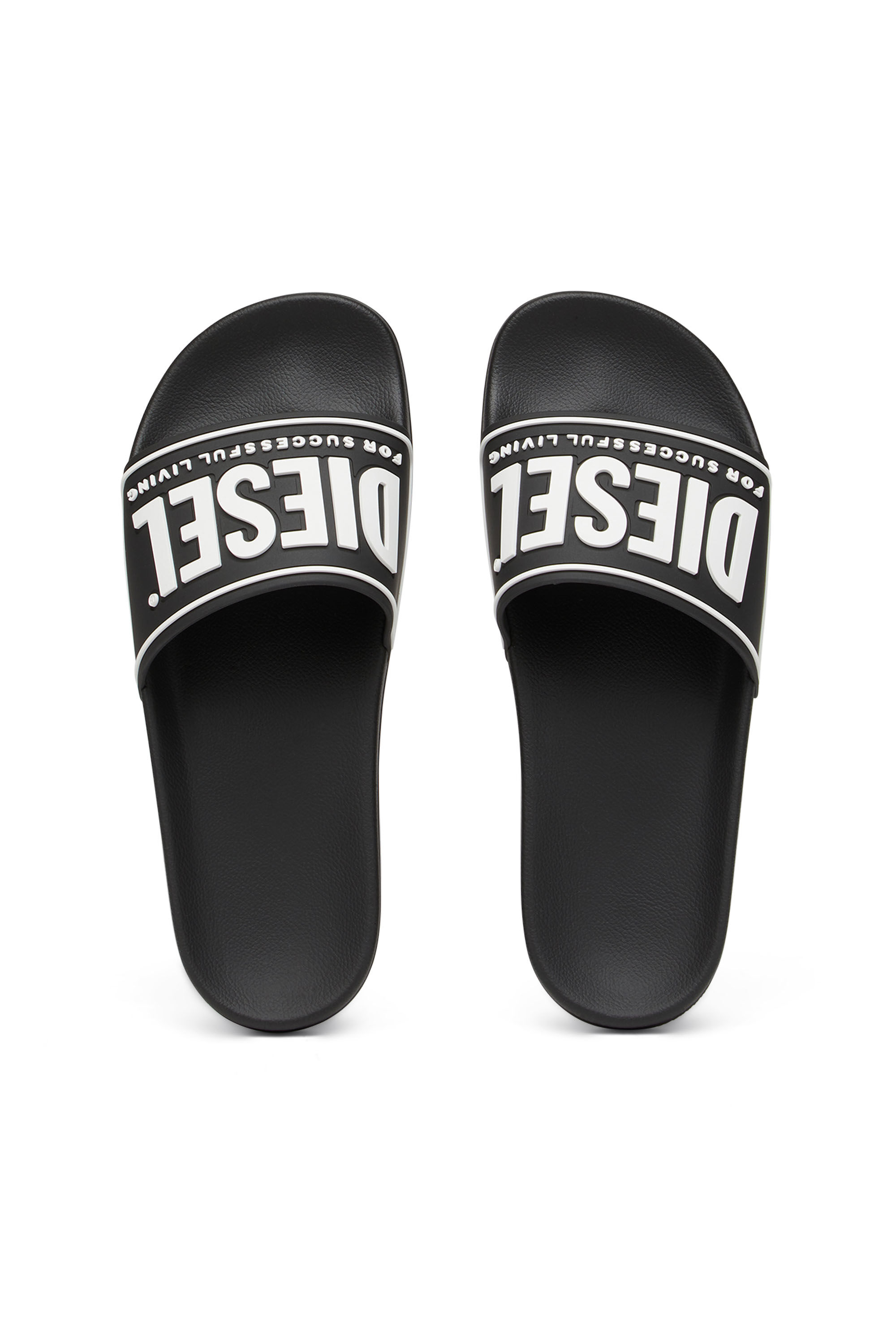 Diesel - SA-MAYEMI CC W, Sa-Mayemi-Claquettes en caoutchouc avec logo embossé Femme in Noir - 4