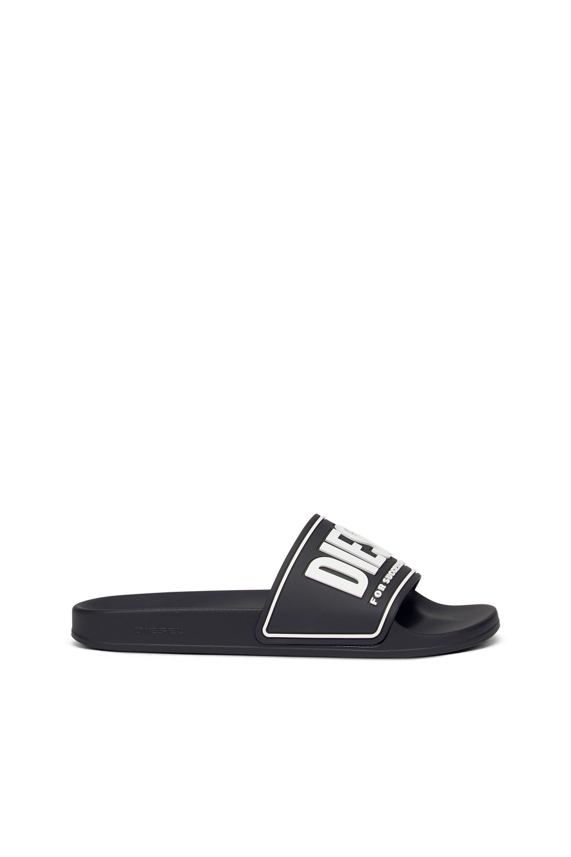 Diesel - SA-MAYEMI CC W, Sa-Mayemi-Claquettes en caoutchouc avec logo embossé Femme in Noir - 1
