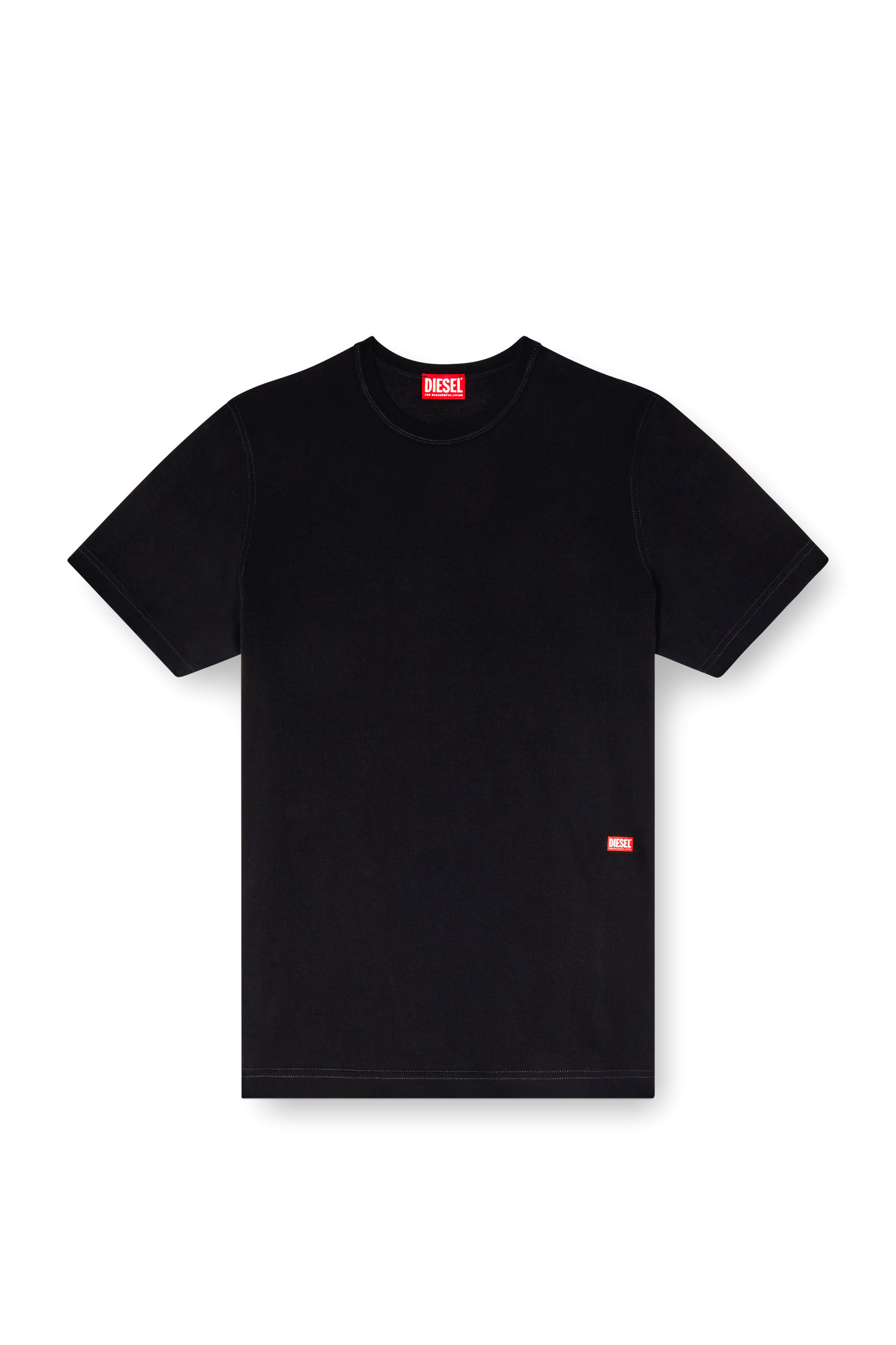 Diesel - T-ADJUST-SLITS-R13, T-shirt avec imprimé du défilé Homme in Noir - 2