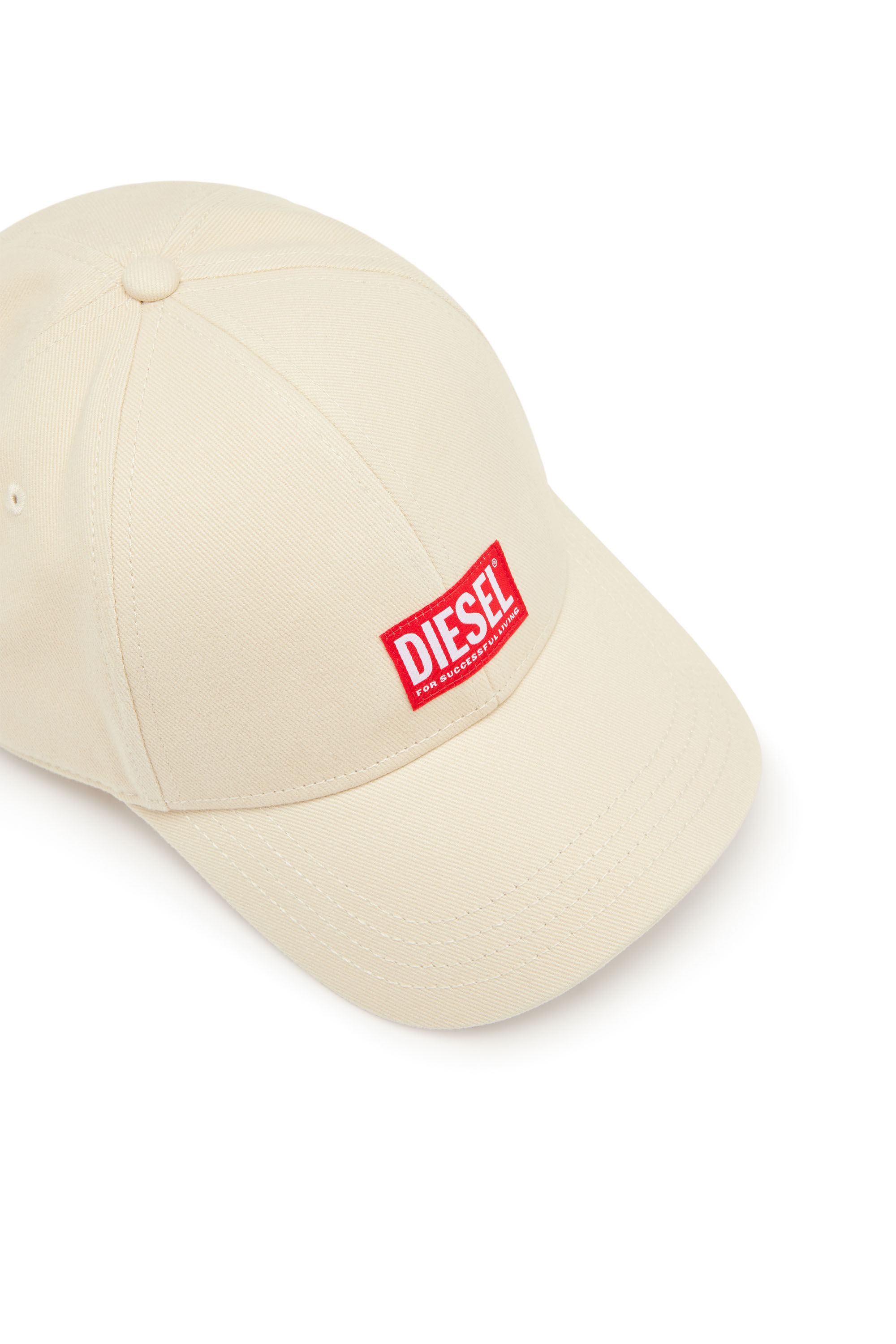 Diesel - CORRY-JACQ-WASH, Casquette de baseball avec empiècement à logo Homme in Blanc - 3