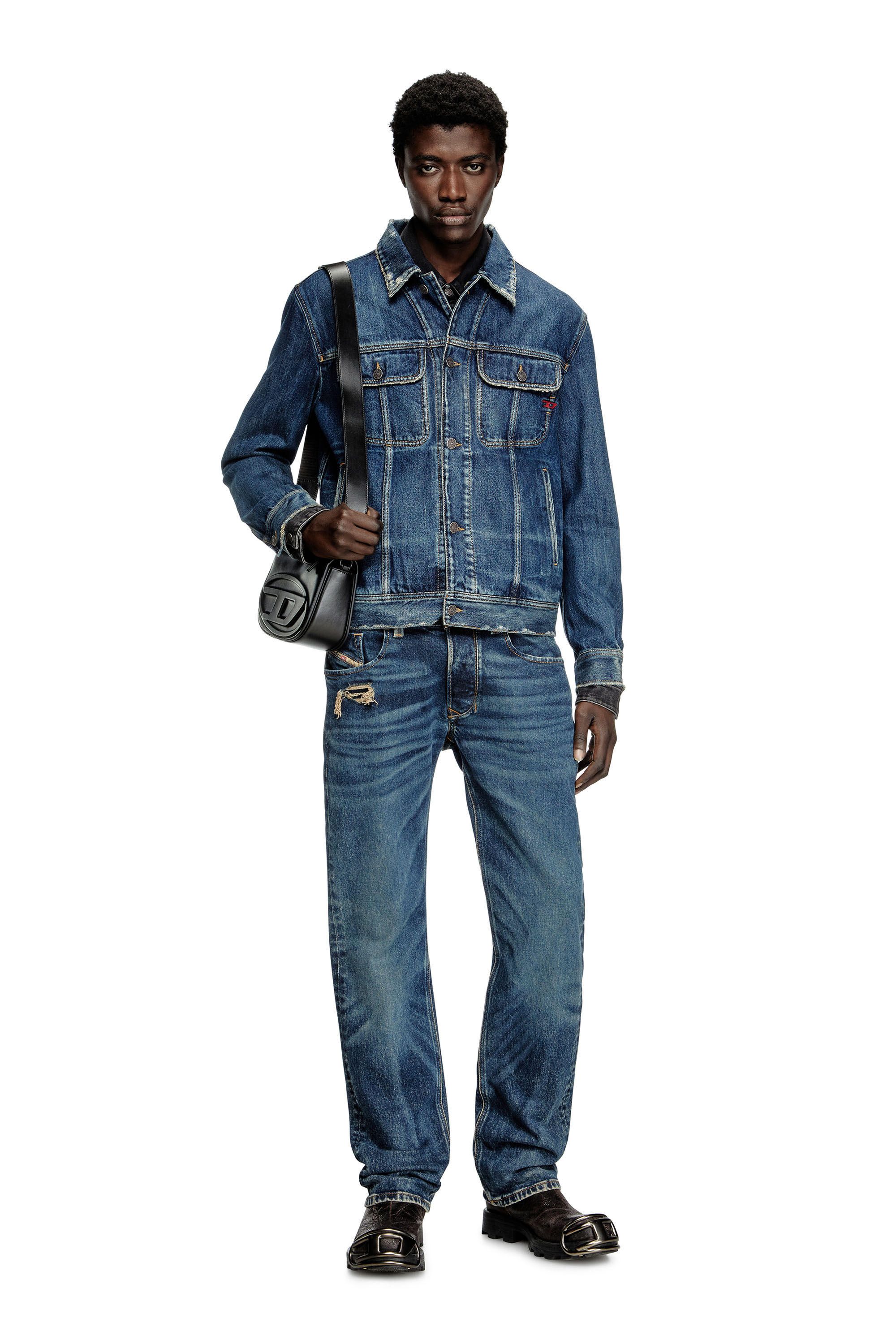 Diesel - D-BARCY, Veste trucker avec un fit regular Homme in Bleu - 1