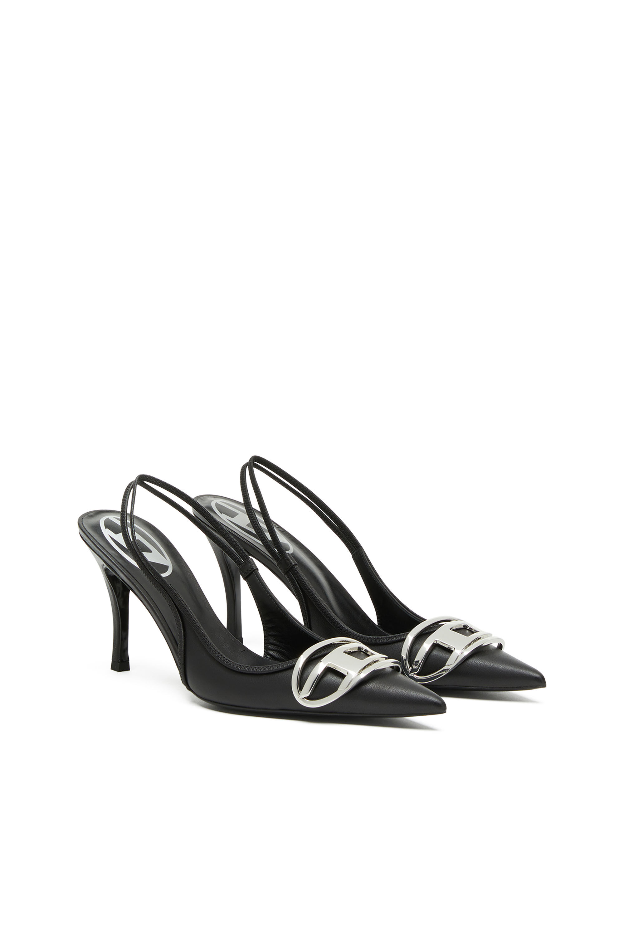 Diesel - D-VENUS SB, D-Venus-Escarpins à bride en cuir nappa Femme in Noir - 8