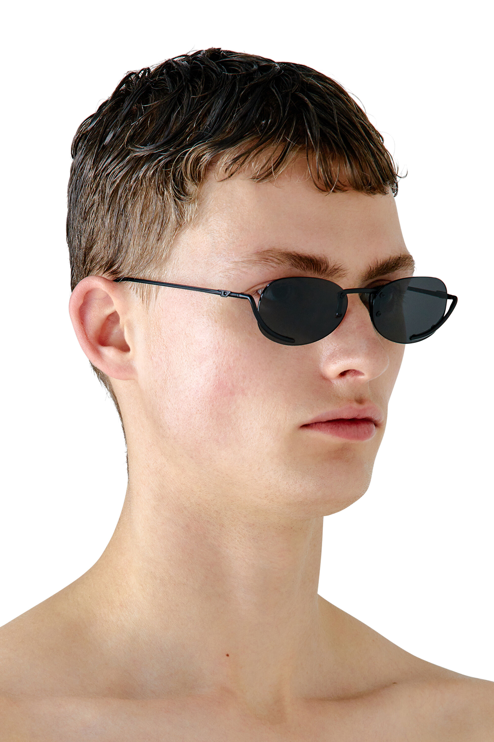 Diesel - 0DL1004, Lunettes de soleil ovales Mixte in Noir - 4