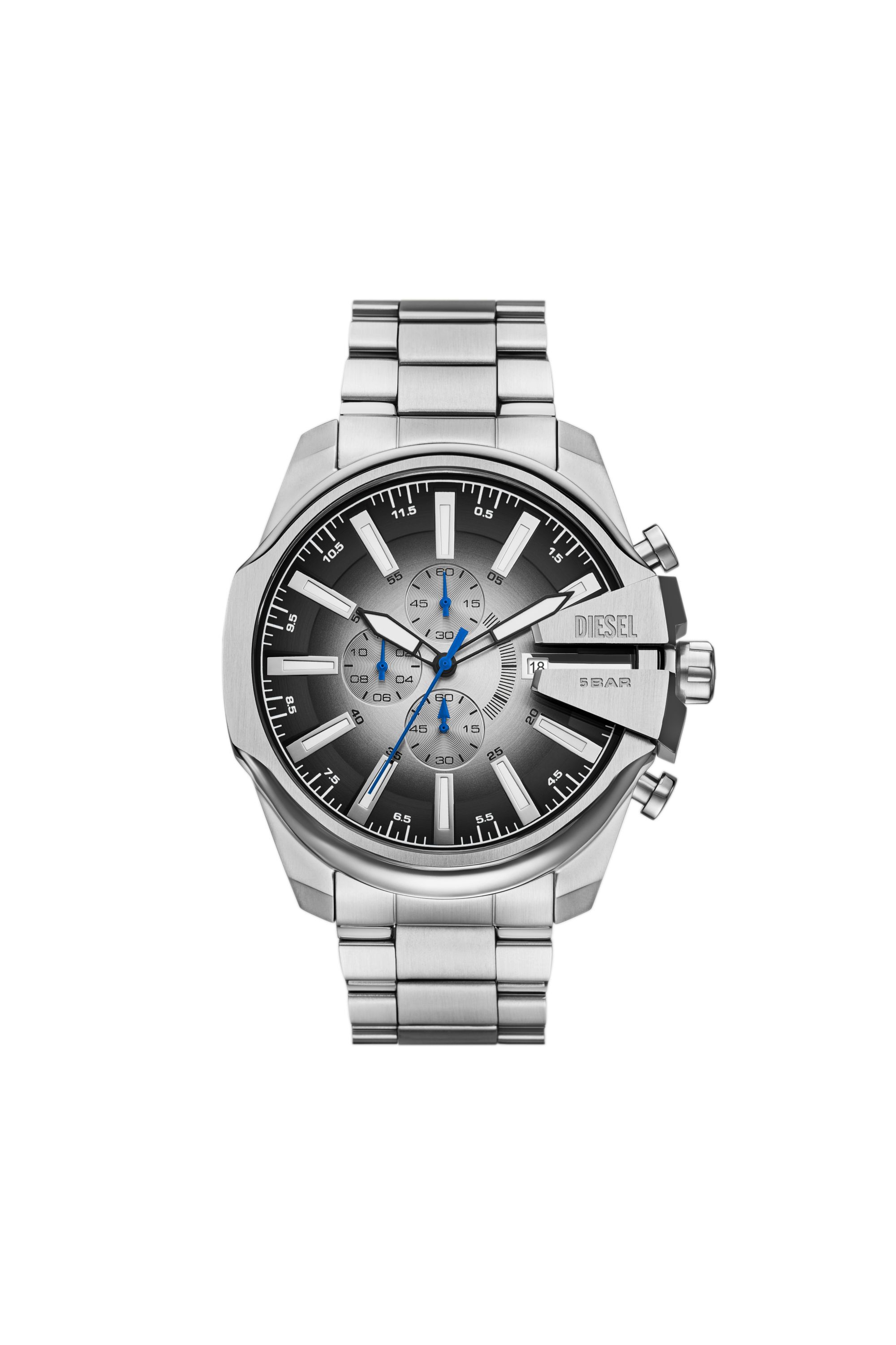 Diesel - DZ4686 WATCH, Montre Mega Chief Slim en acier inoxydable Homme in Gris argenté - 1