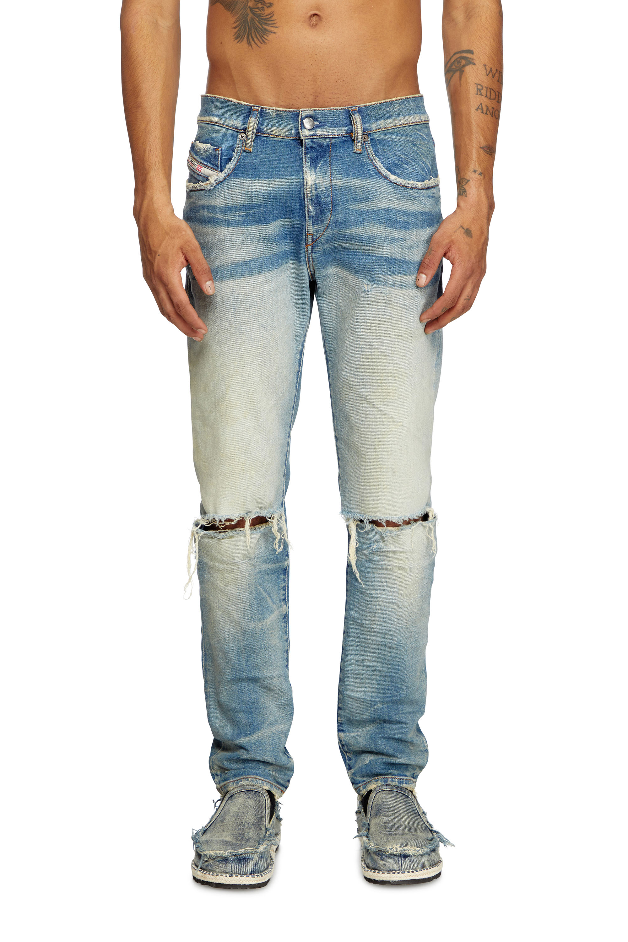 Diesel - Slim Jeans 2019 D-Strukt 09L28 Homme, Bleu moyen - Image 2