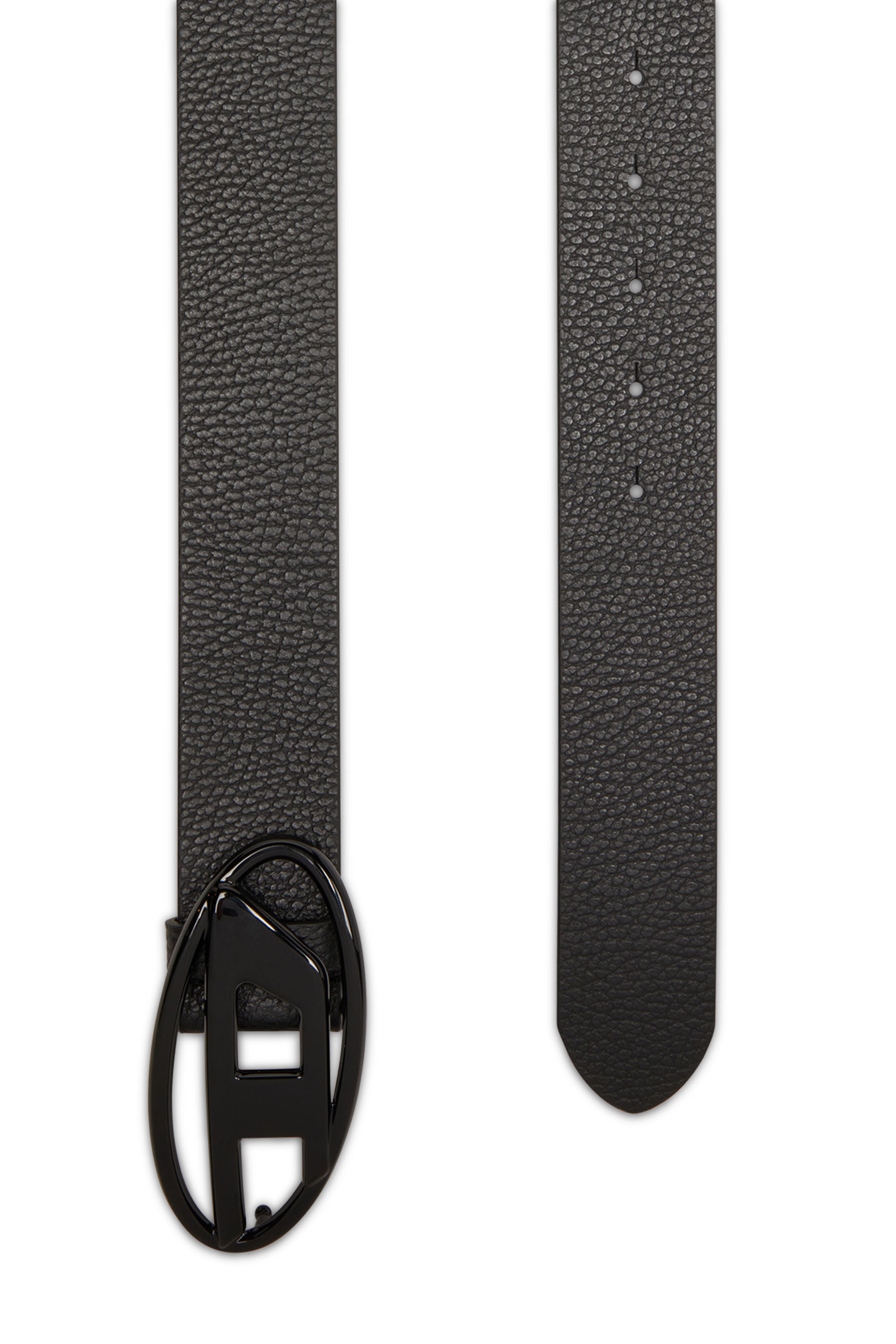 Diesel - B-1DR, Ceinture en cuir avec boucle mate Mixte in Noir - 2