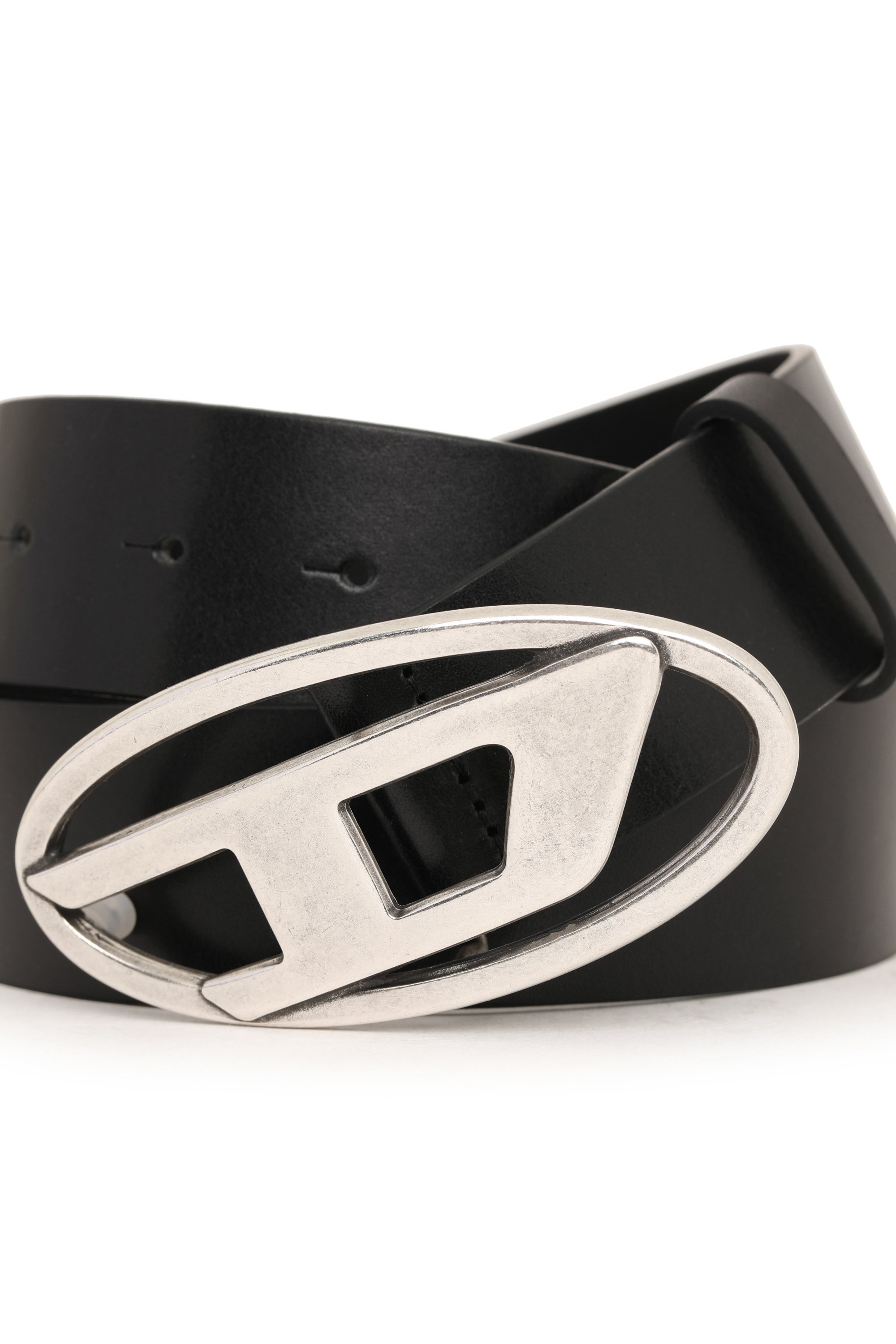 Diesel - B-1DR, Ceinture en cuir avec boucle D Homme in Noir - 3