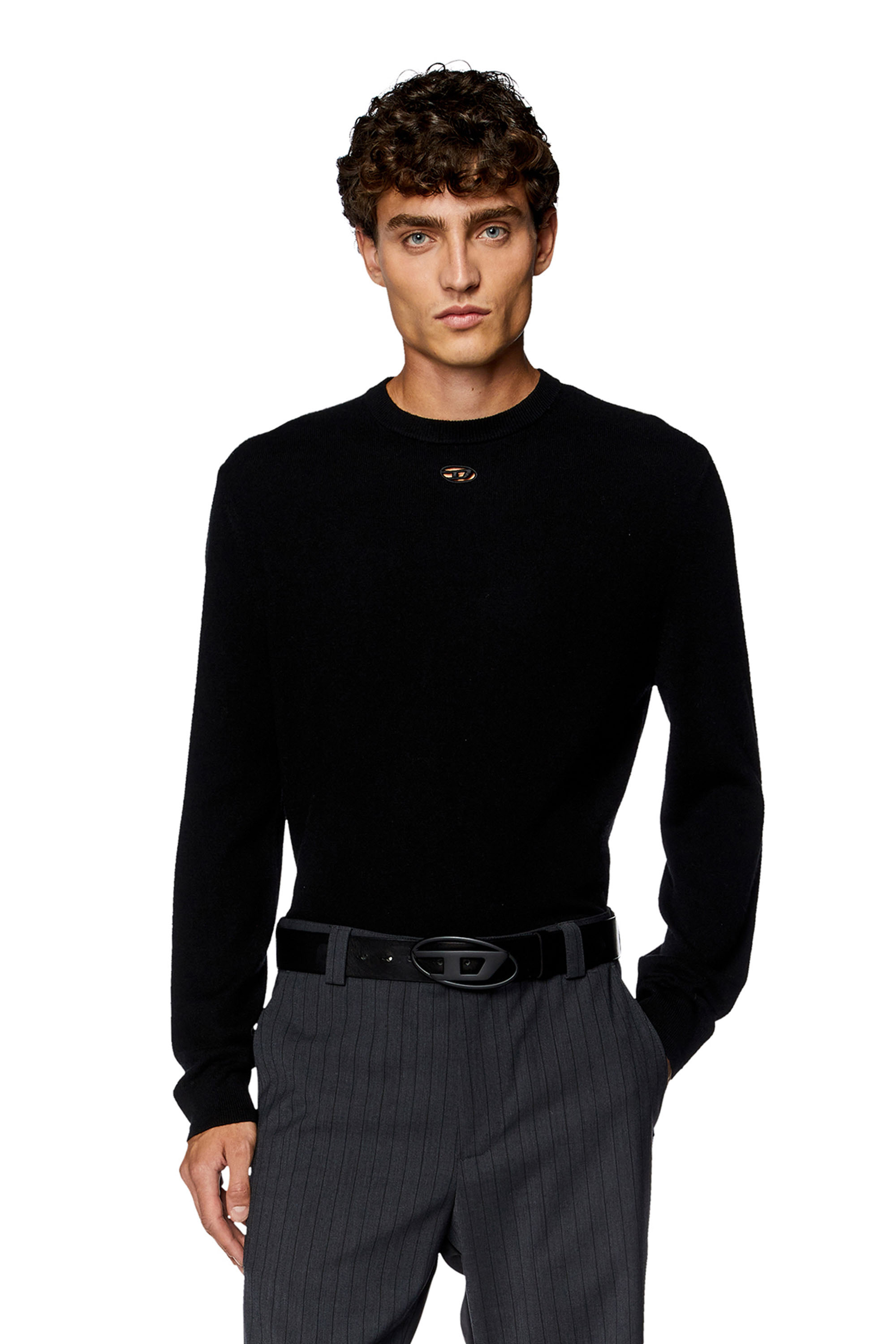 Diesel - K-VIERI, Pull en laine et cachemire Homme in Noir - 1