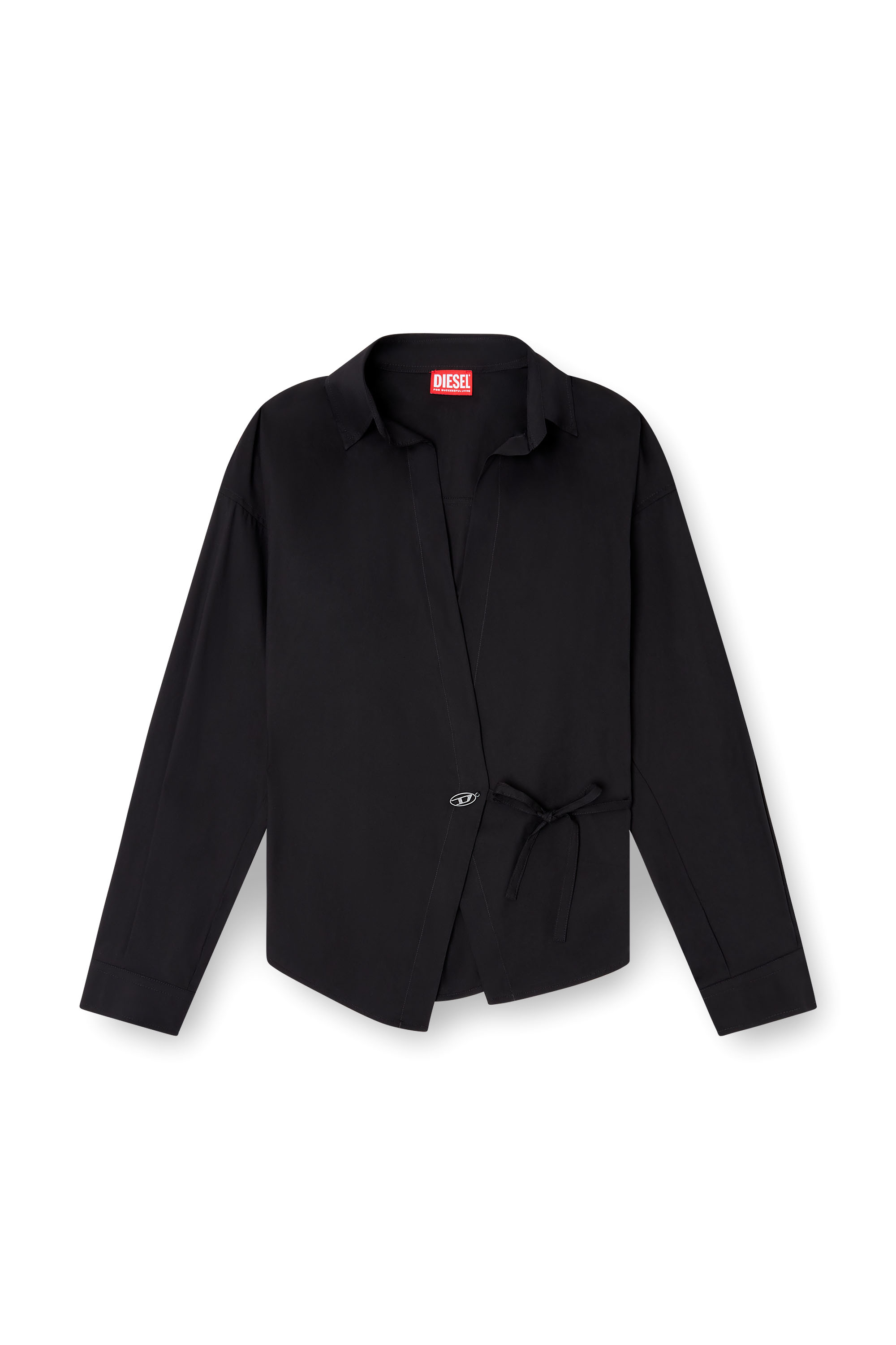 Diesel - C-DELPHI, Chemise portefeuille avec breloque logo Femme in Noir - 3
