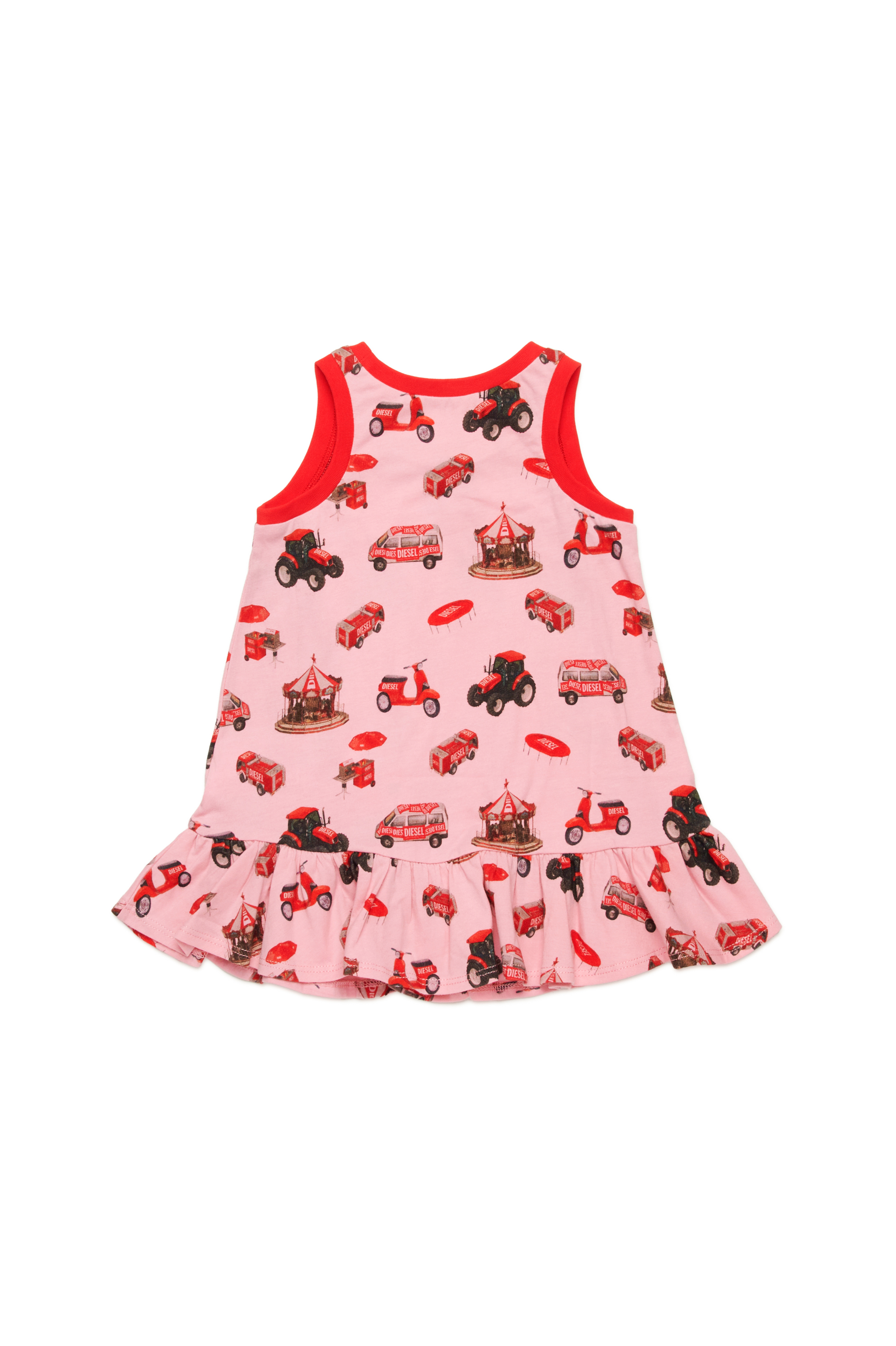 Diesel - MCURBIB, Robe de plage sans manches avec imprimé véhicule Femme in Rose - 2