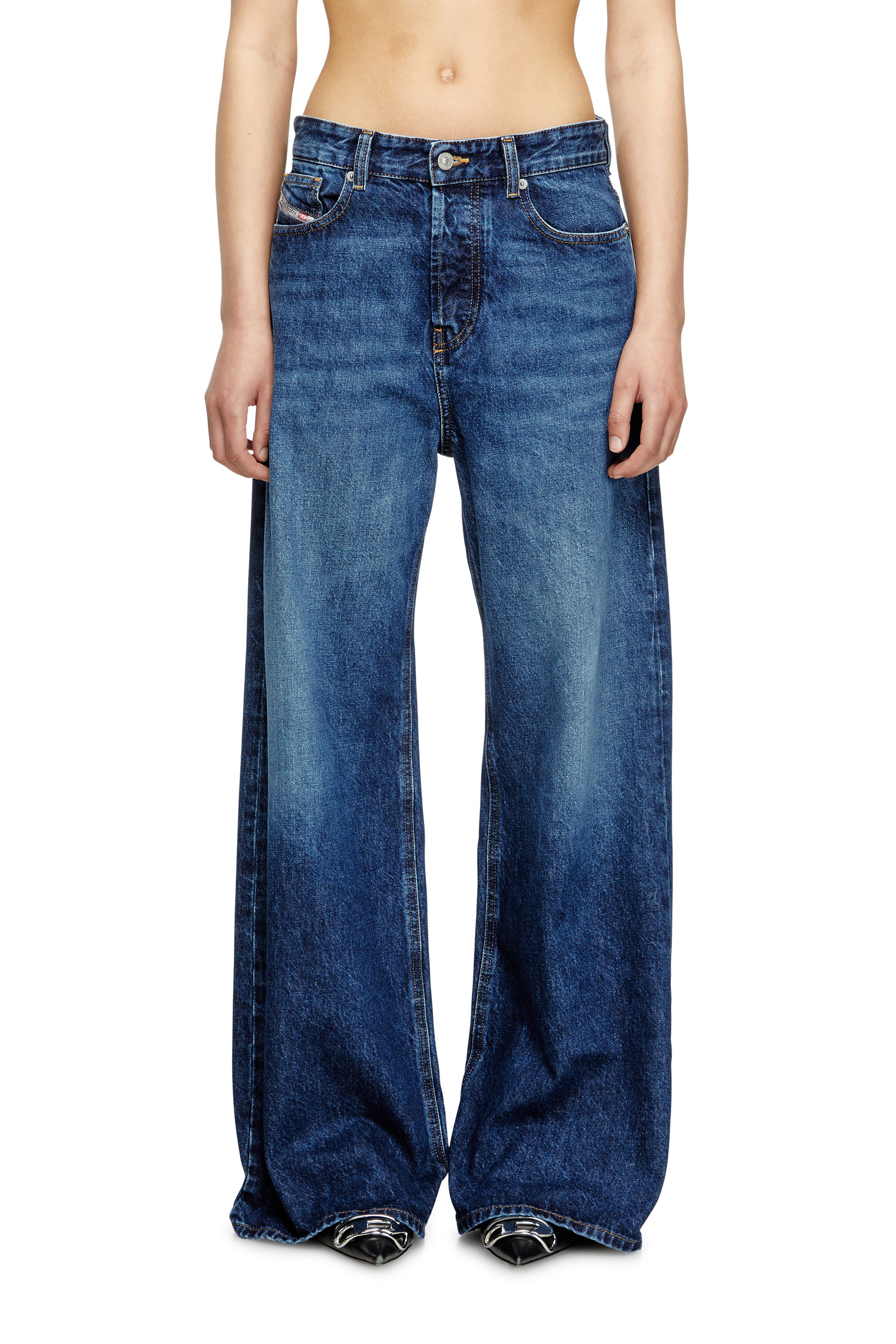 Diesel - Relaxed Jeans 1996 D-Sire 09I27 Femme, Bleu Foncé - Image 1