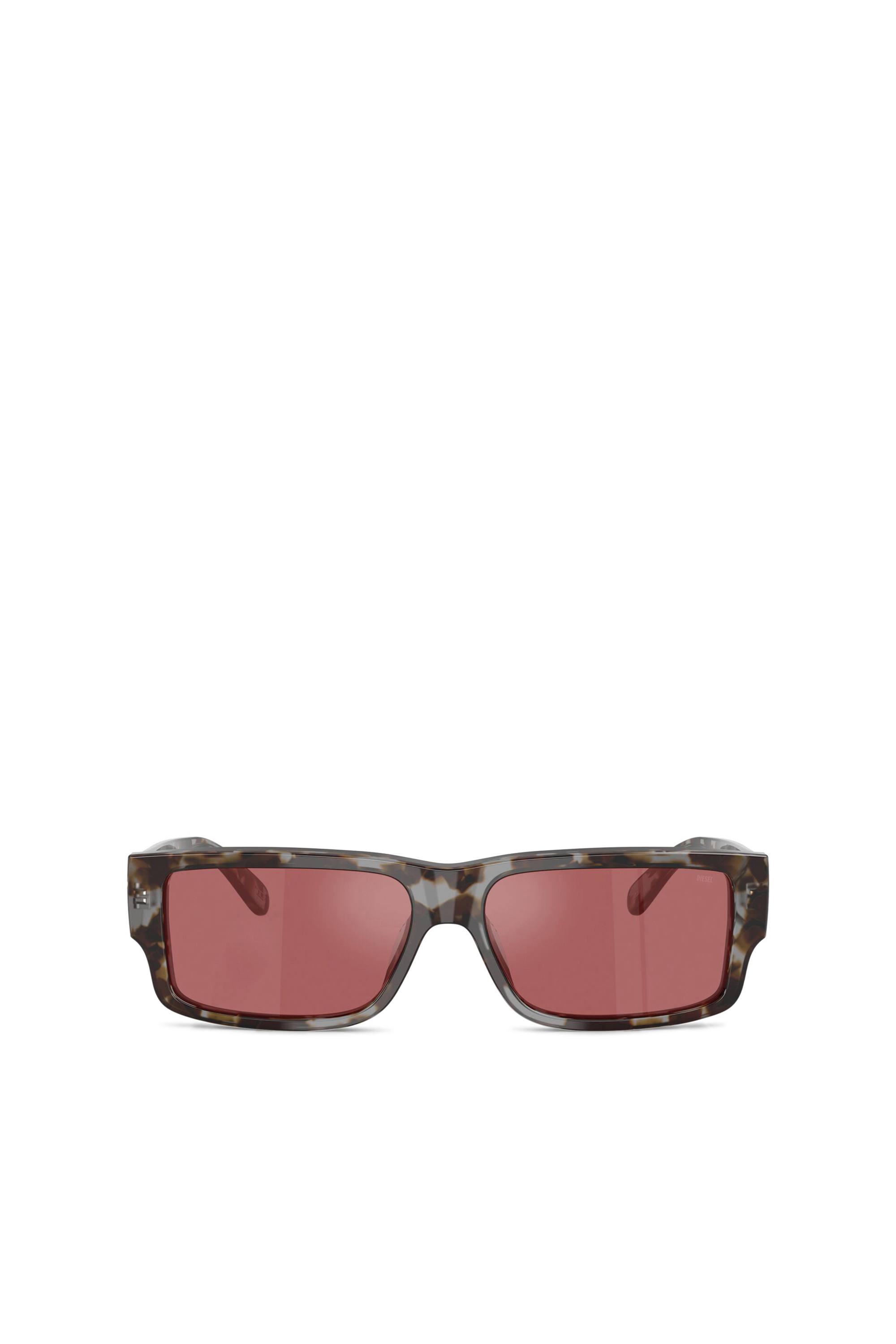 Diesel - 0DL2003 SIZE 57, Lunettes de soleil rectangulaires Homme in Rouge - 2