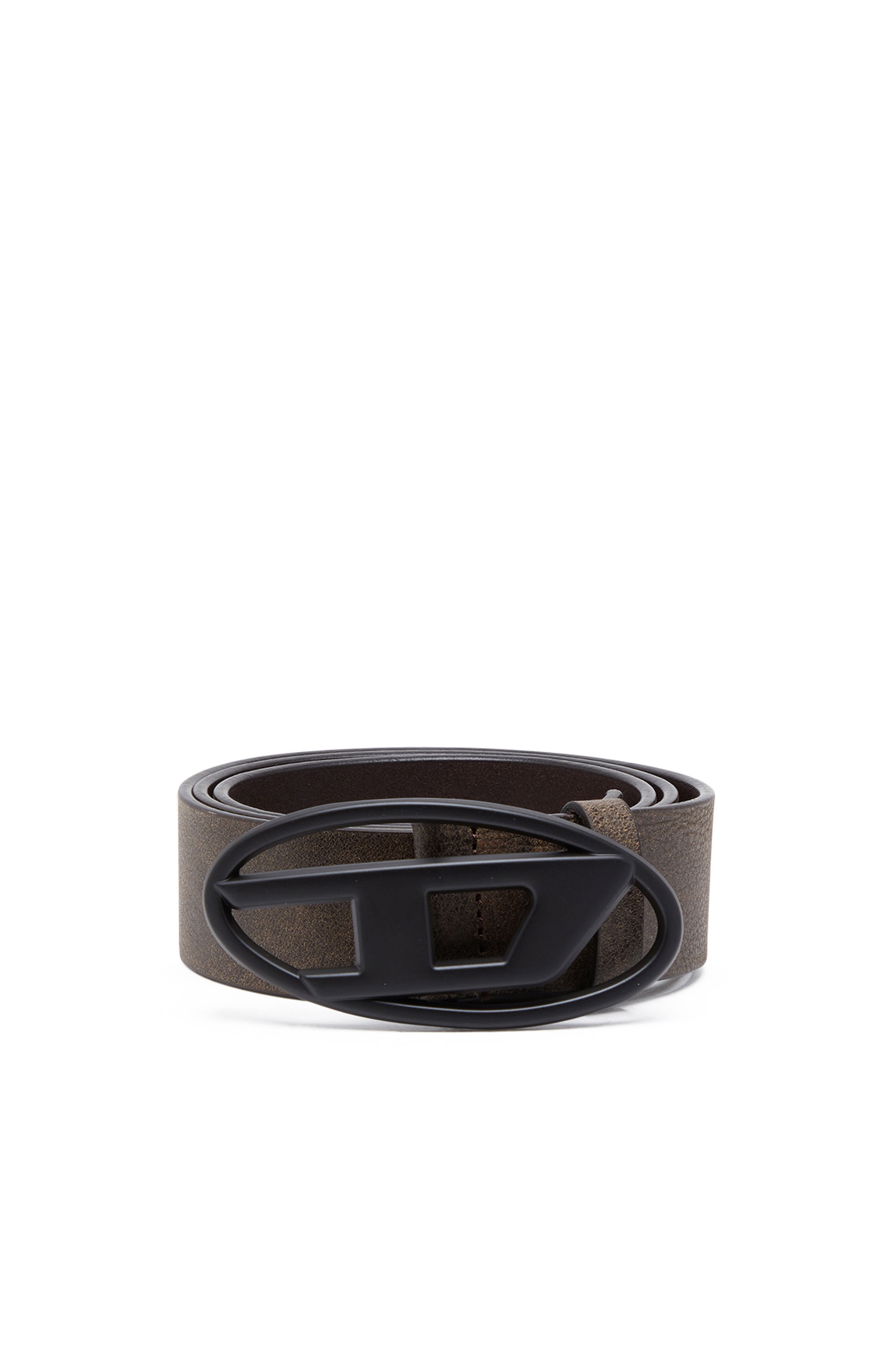 Diesel - B-1DR, Ceinture en cuir traité Mixte in Marron - 1