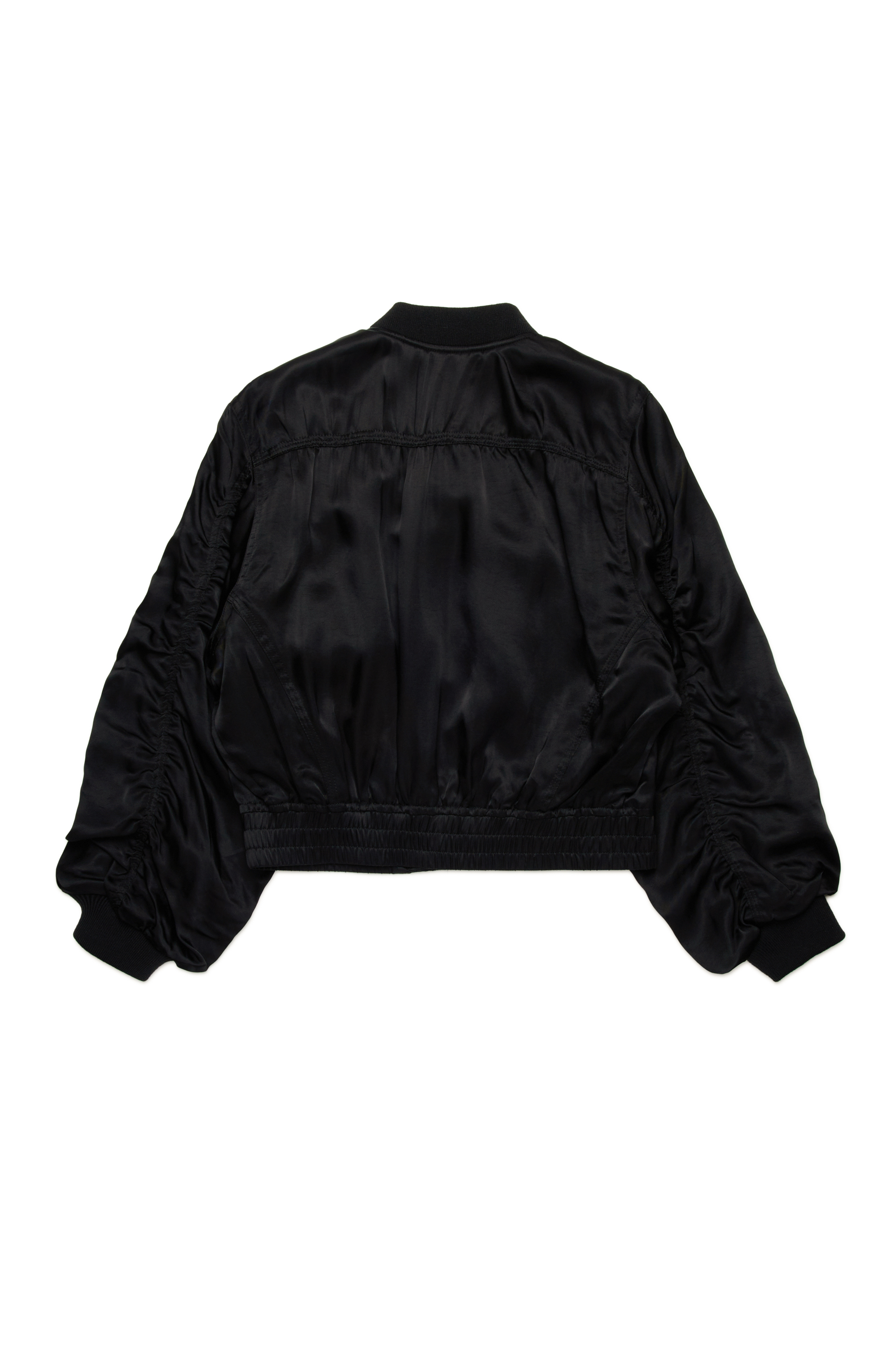 Diesel - JGKHLOWS, Veste bomber en satin avec poches cargo Femme in Noir - 2