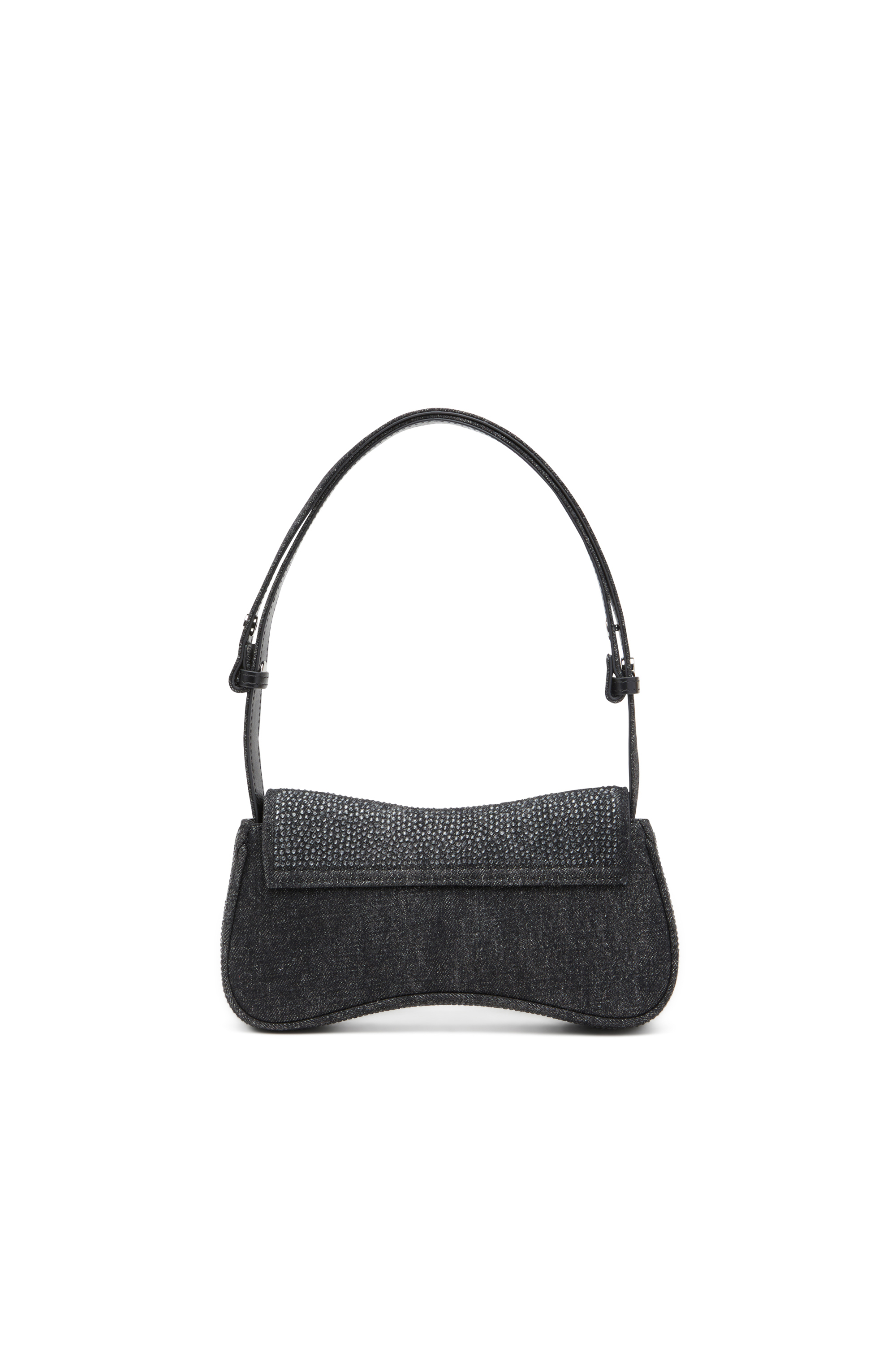 Diesel - PLAY CLUTCH, Play-Pochette en denim cristal Femme in Noir - 2