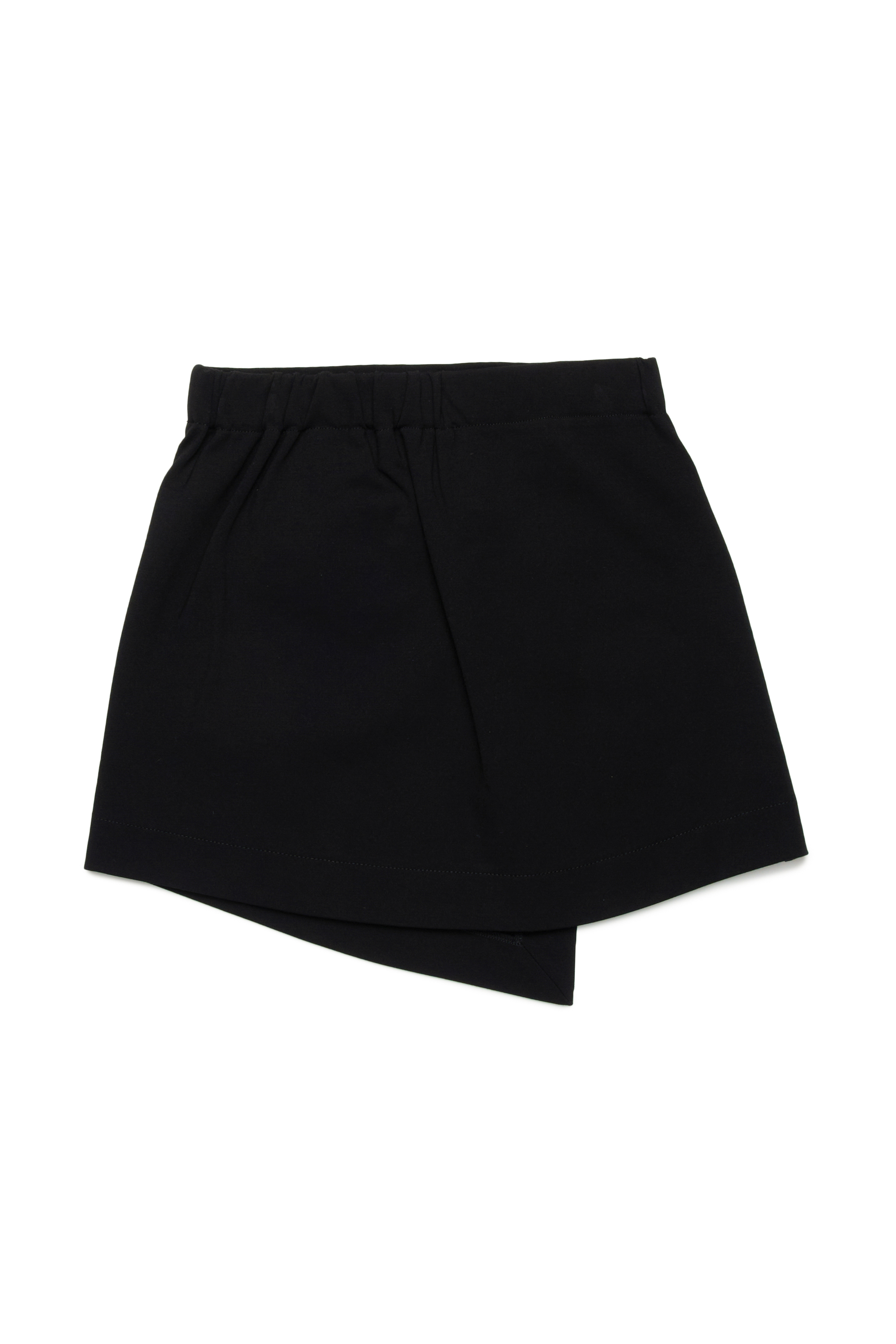 Diesel - GILSY, Mini-jupe enveloppante avec logo Oval D embossé Femme in Noir - 2