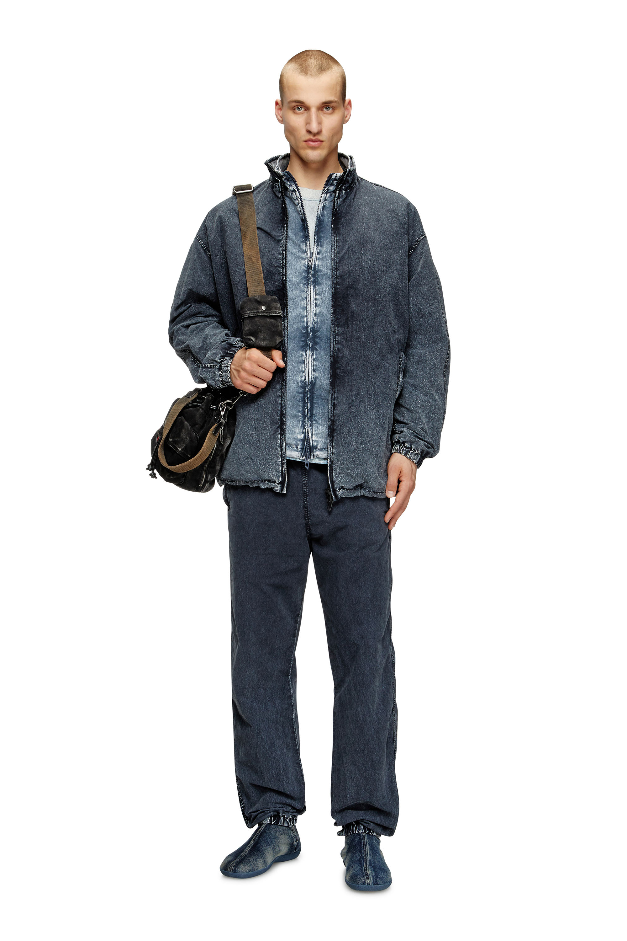 Diesel - J-WILSON, Veste en taslan de nylon recyclé Homme in Noir - 2