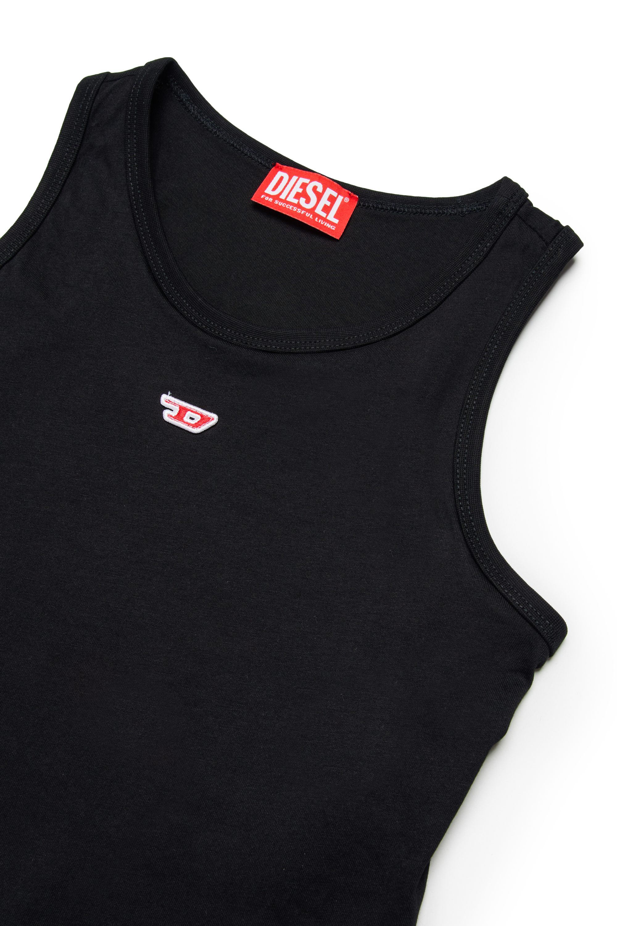 Diesel - TASPYRD, Débardeur avec empiècement logo D Femme in Noir - 3