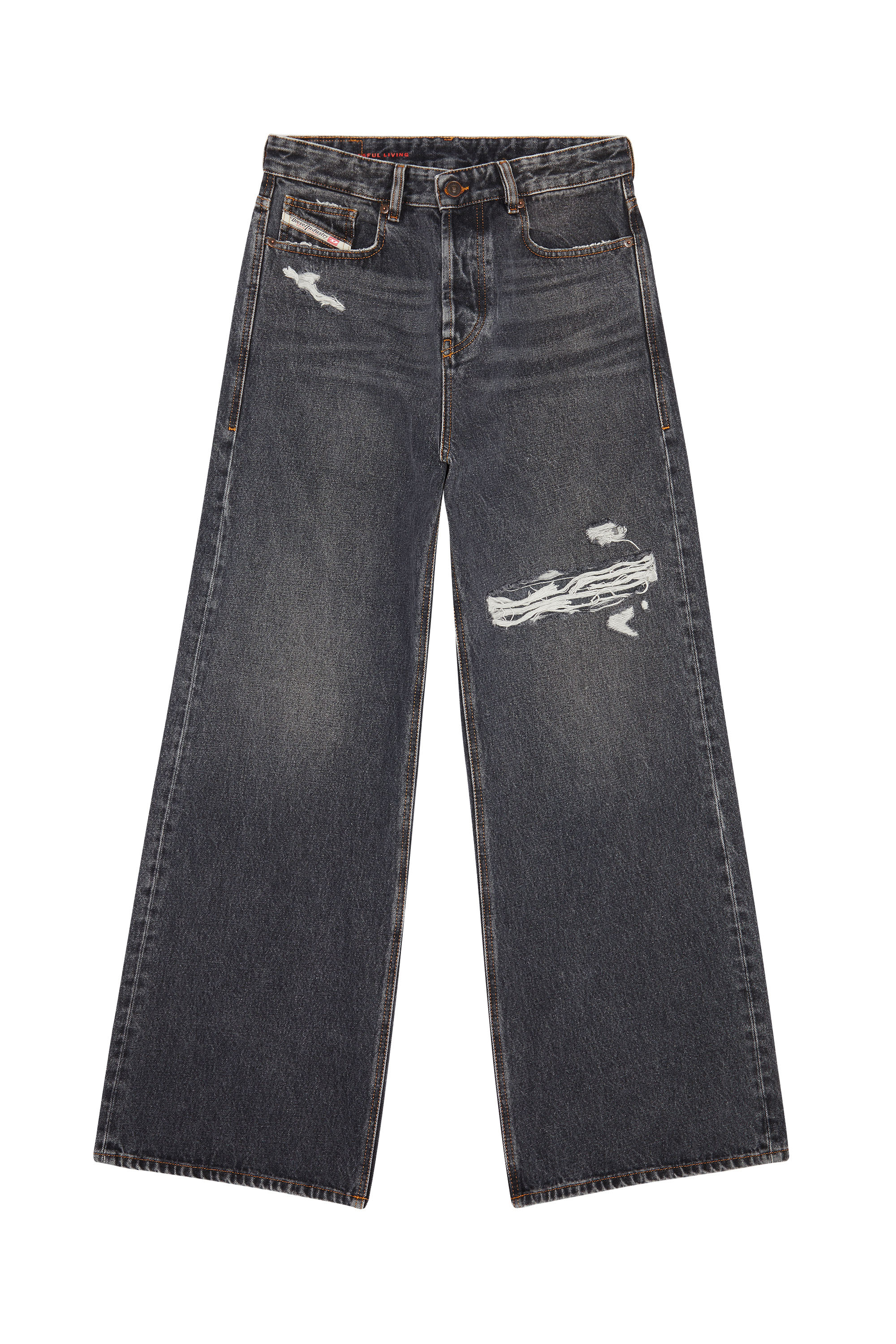 Diesel - Relaxed Jeans 1996 D-Sire 007F6 Femme, Noir/Gris foncé - Image 3