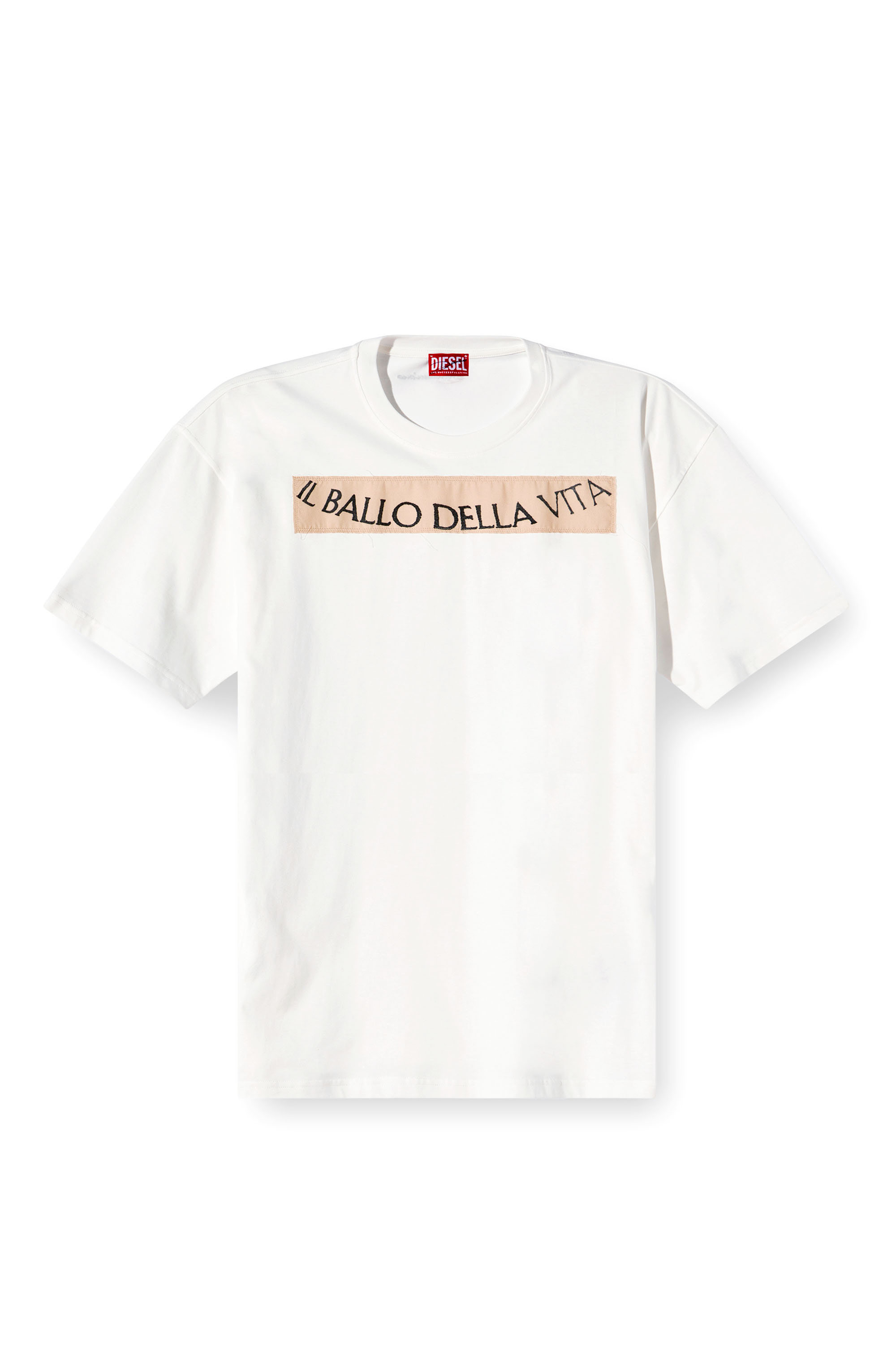 Diesel - T-BOXT-BALLO-DD, T-shirt avec empiècements tatouage Mixte in Blanc - 3