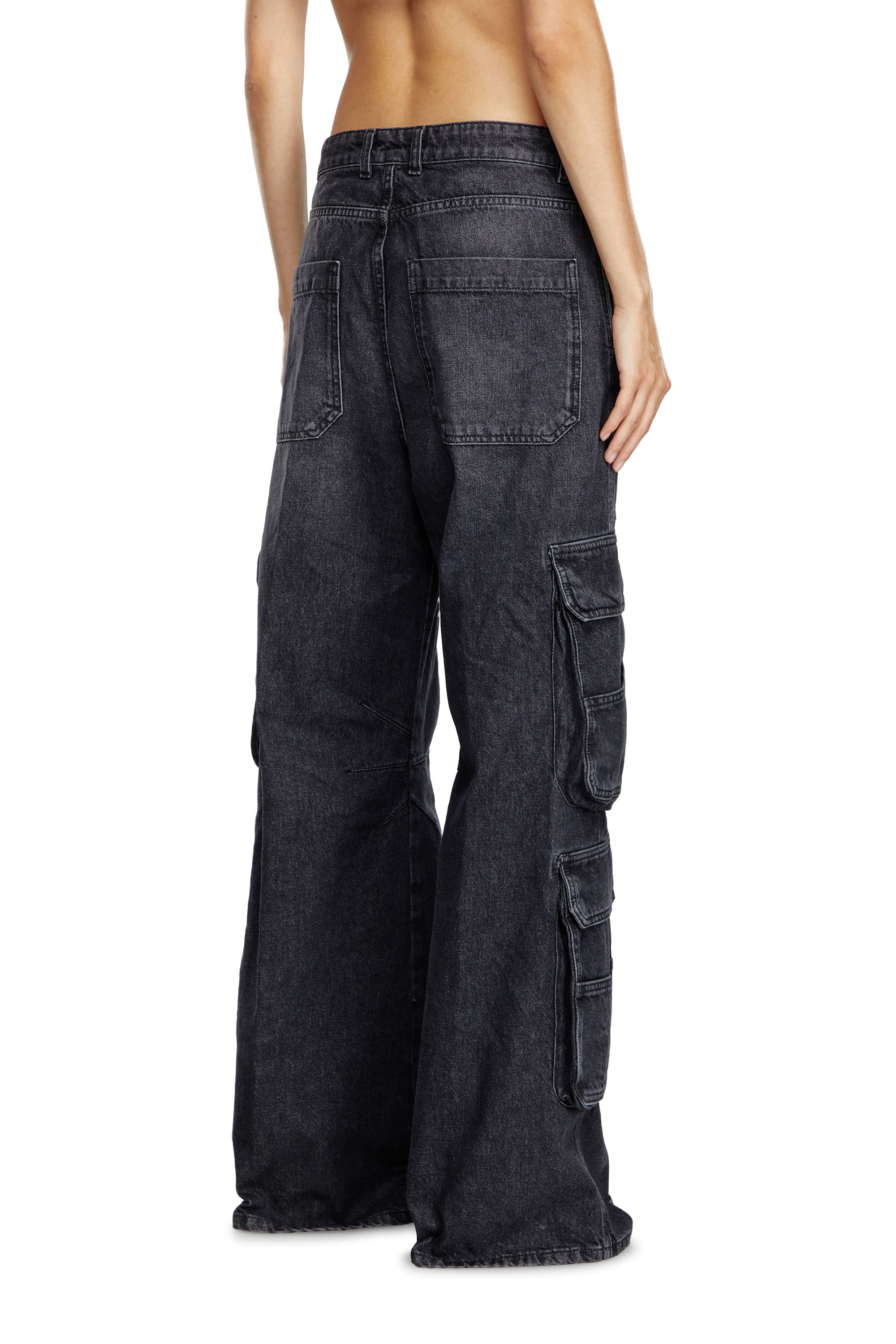 Diesel - Relaxed Jeans 1996 D-Sire 0HLAA Femme, Noir/Gris foncé - Image 4