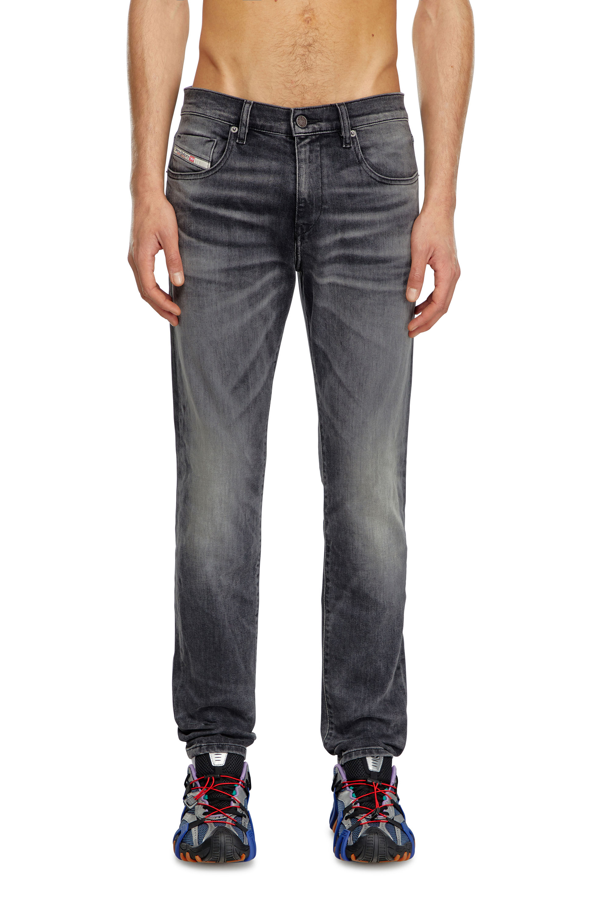 Diesel - Slim Jeans 2019 D-Strukt 09J52 Homme, Noir/Gris foncé - Image 2