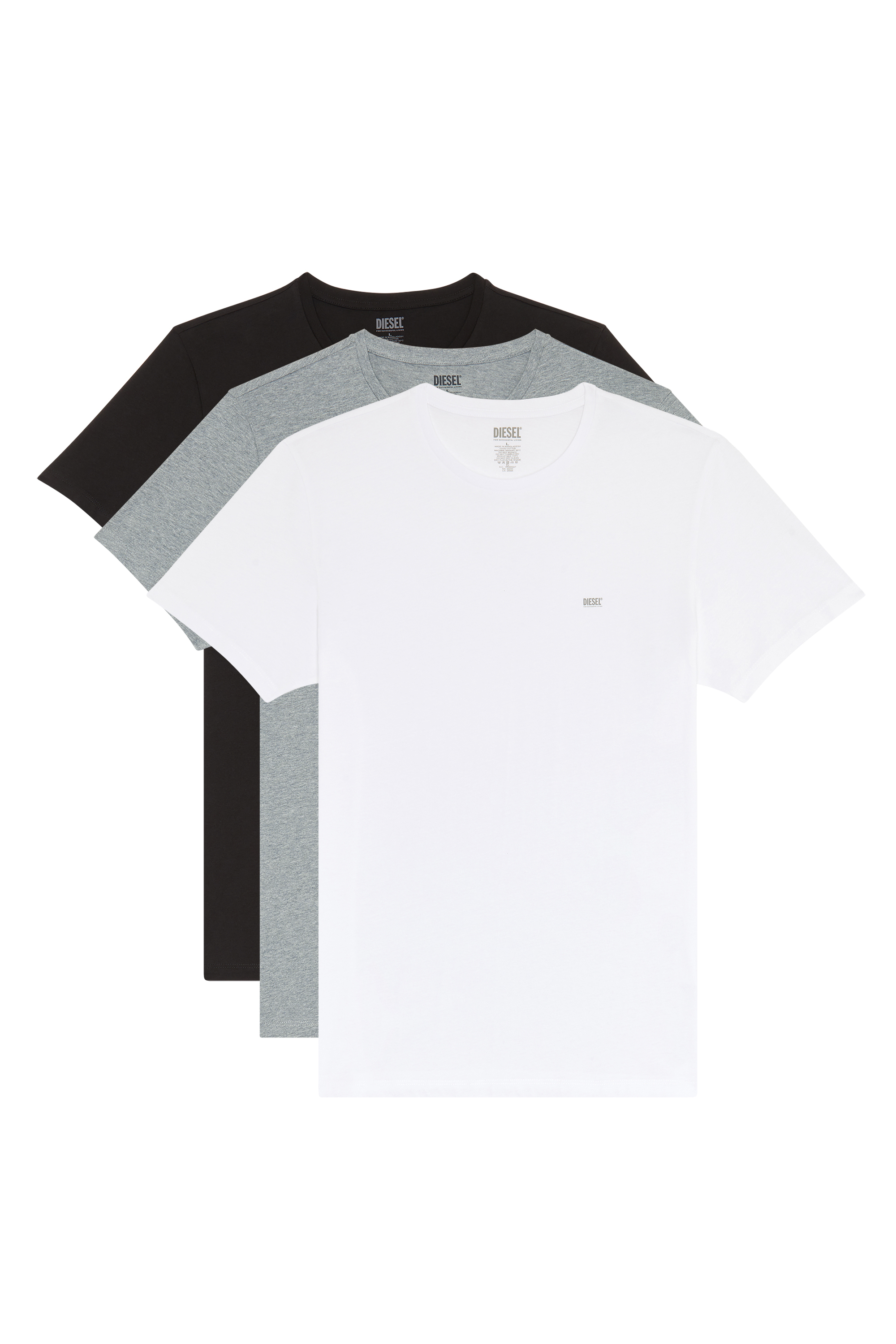 Diesel - UMTEE-JAKETHREEPACK, Lot de trois T-shirts à col rond Homme in Polychrome - 1