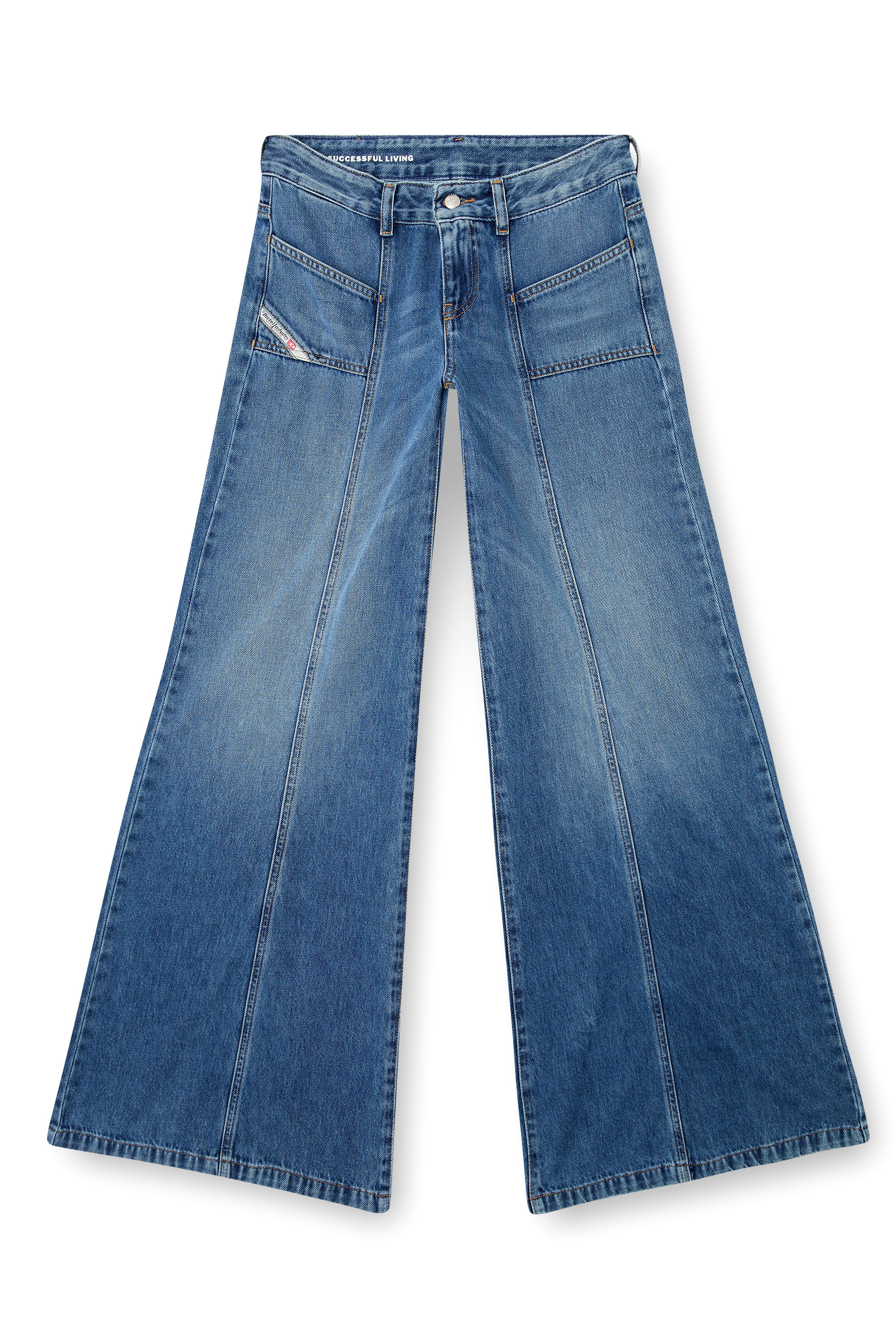 Diesel - Flare Jeans D-Akii 09M56 Femme, Bleu moyen - Image 3