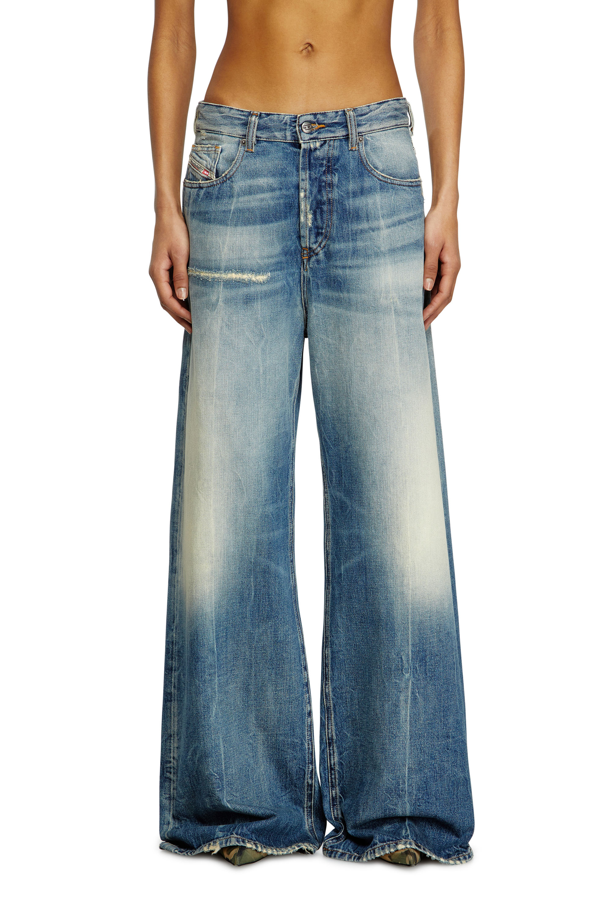 Diesel - Relaxed Jeans 1996 D-Sire 09L47 Femme, Bleu moyen - Image 2