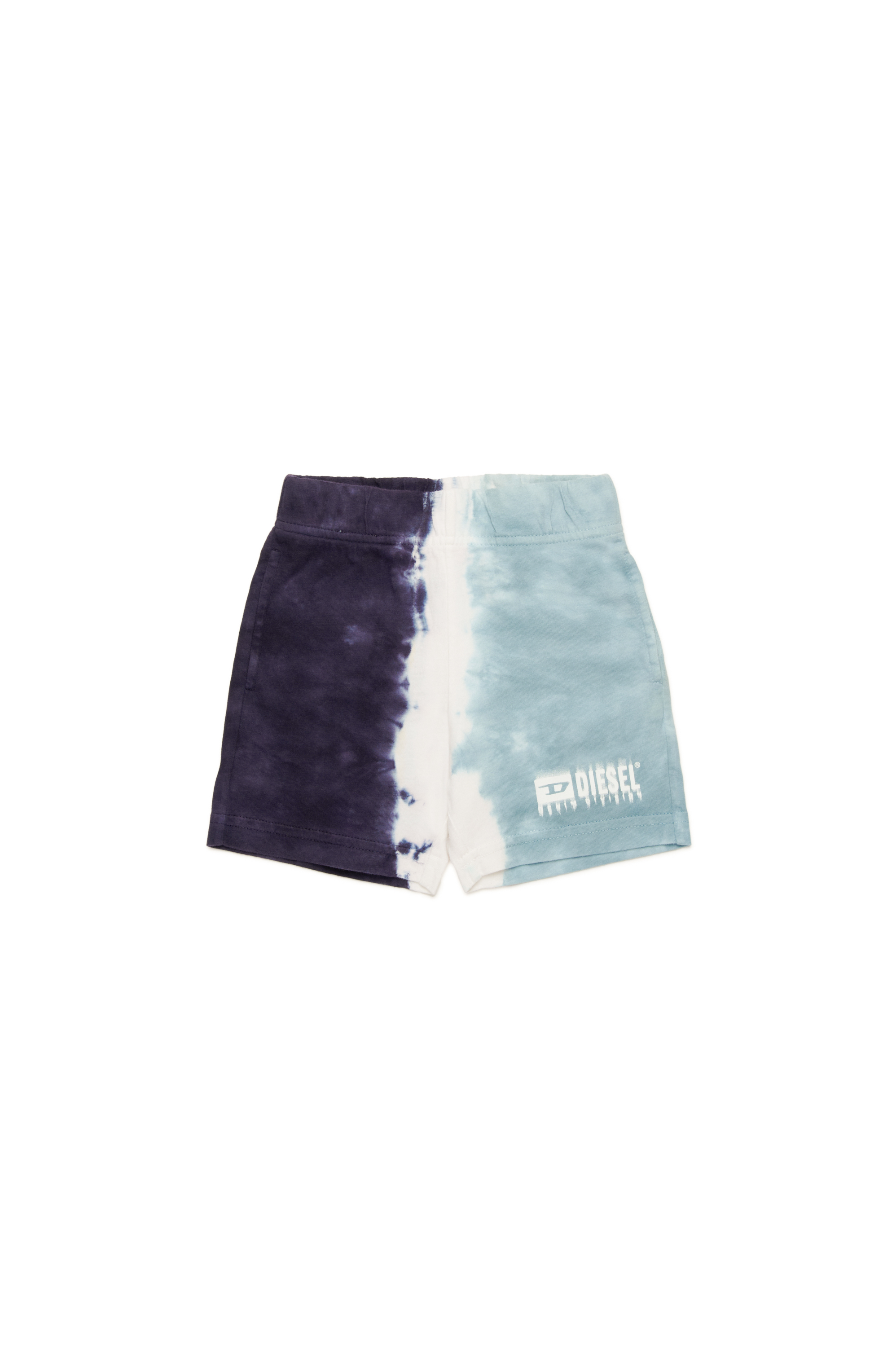 Diesel - PKITEB, Short de survêtement teint en plongée avec logo dégradé Homme in Bleu - 1