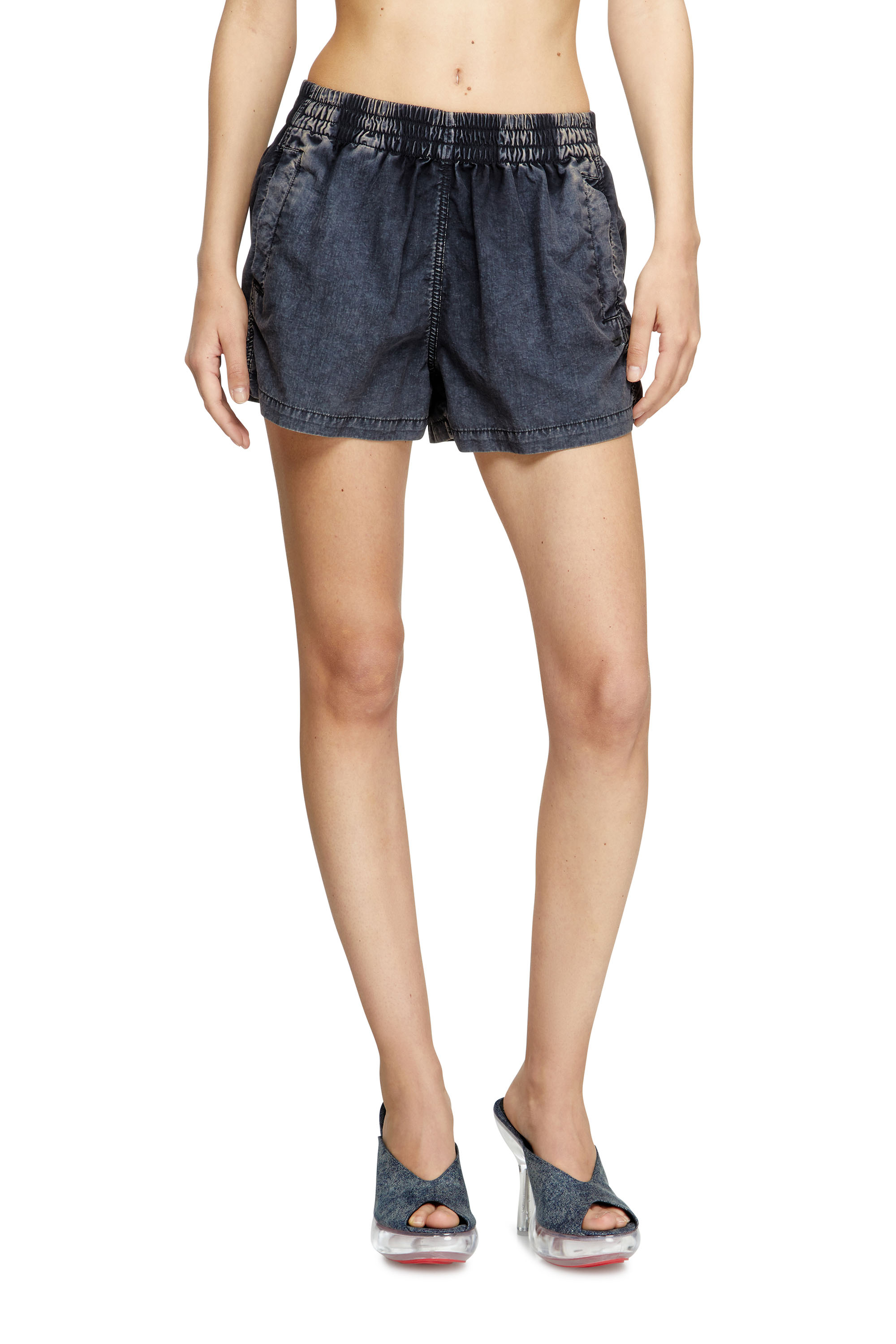 Diesel - S-OUND, Boxer en tissu Taslan traité Femme in Bleu - 1