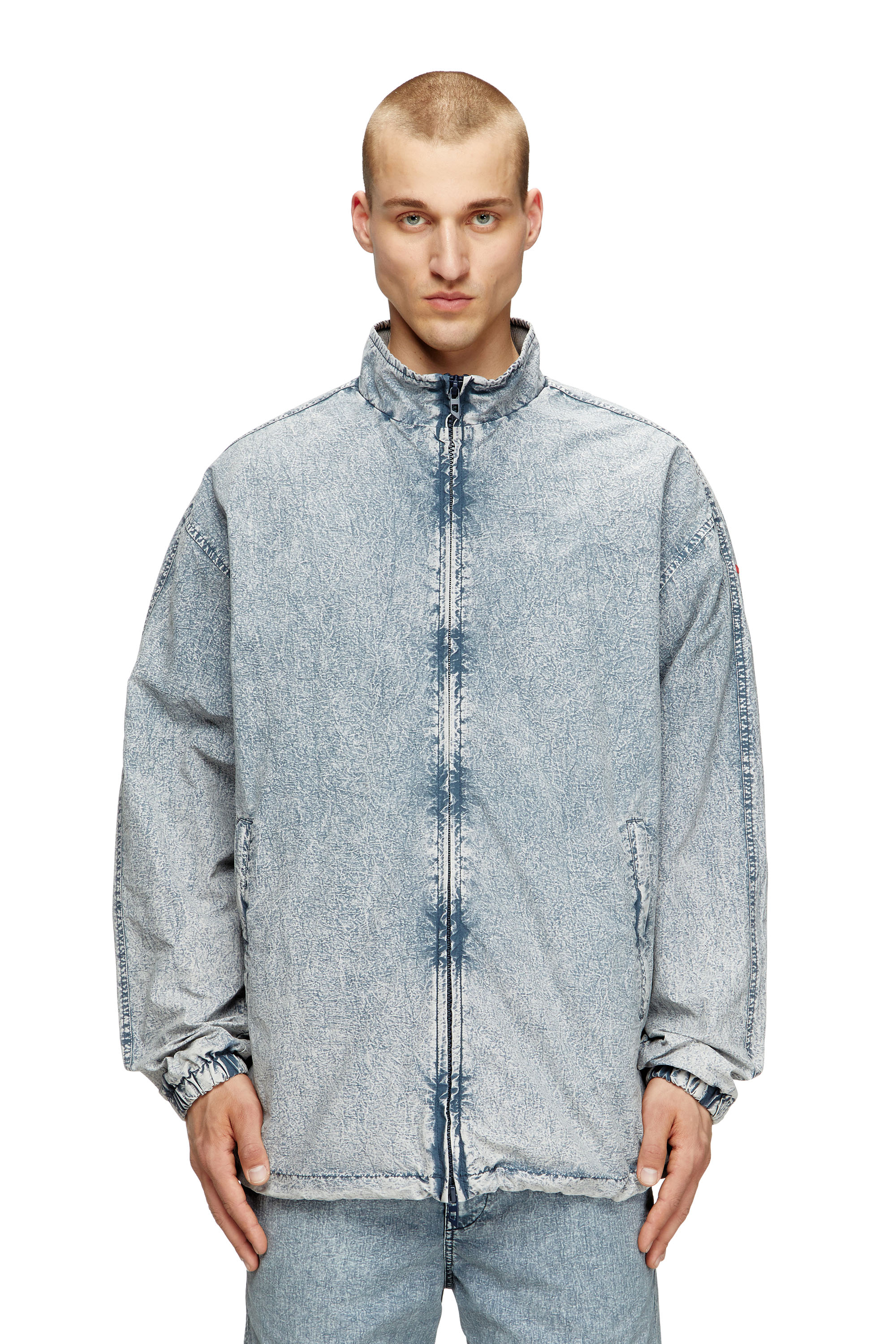 Diesel - J-WILSON, Veste en taslan de nylon recyclé Homme in Bleu - 1