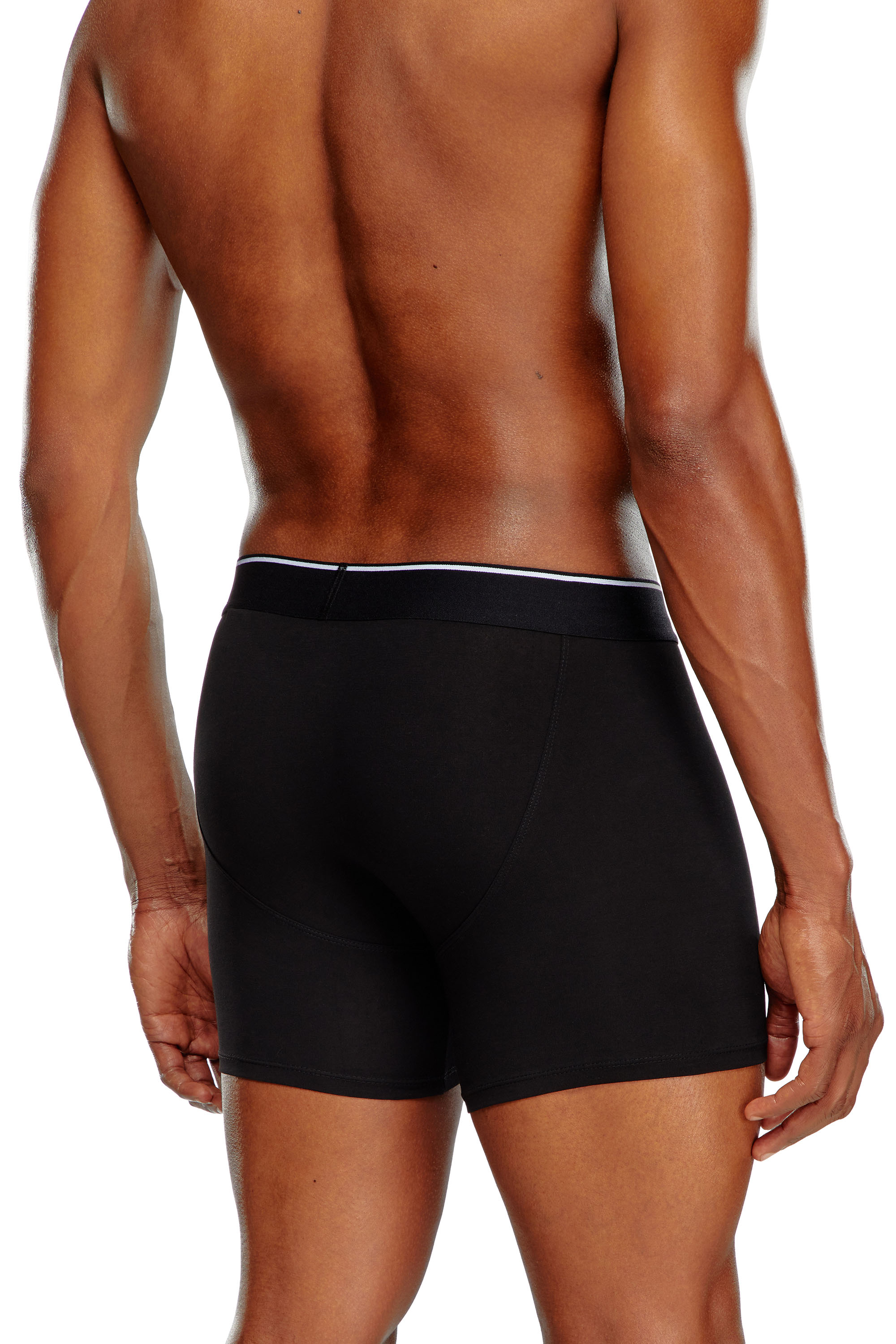 Diesel - UMBX-SEBASTIANTHREEPAC, Lot de trois boxers longs couleur unie Homme in Noir - 4