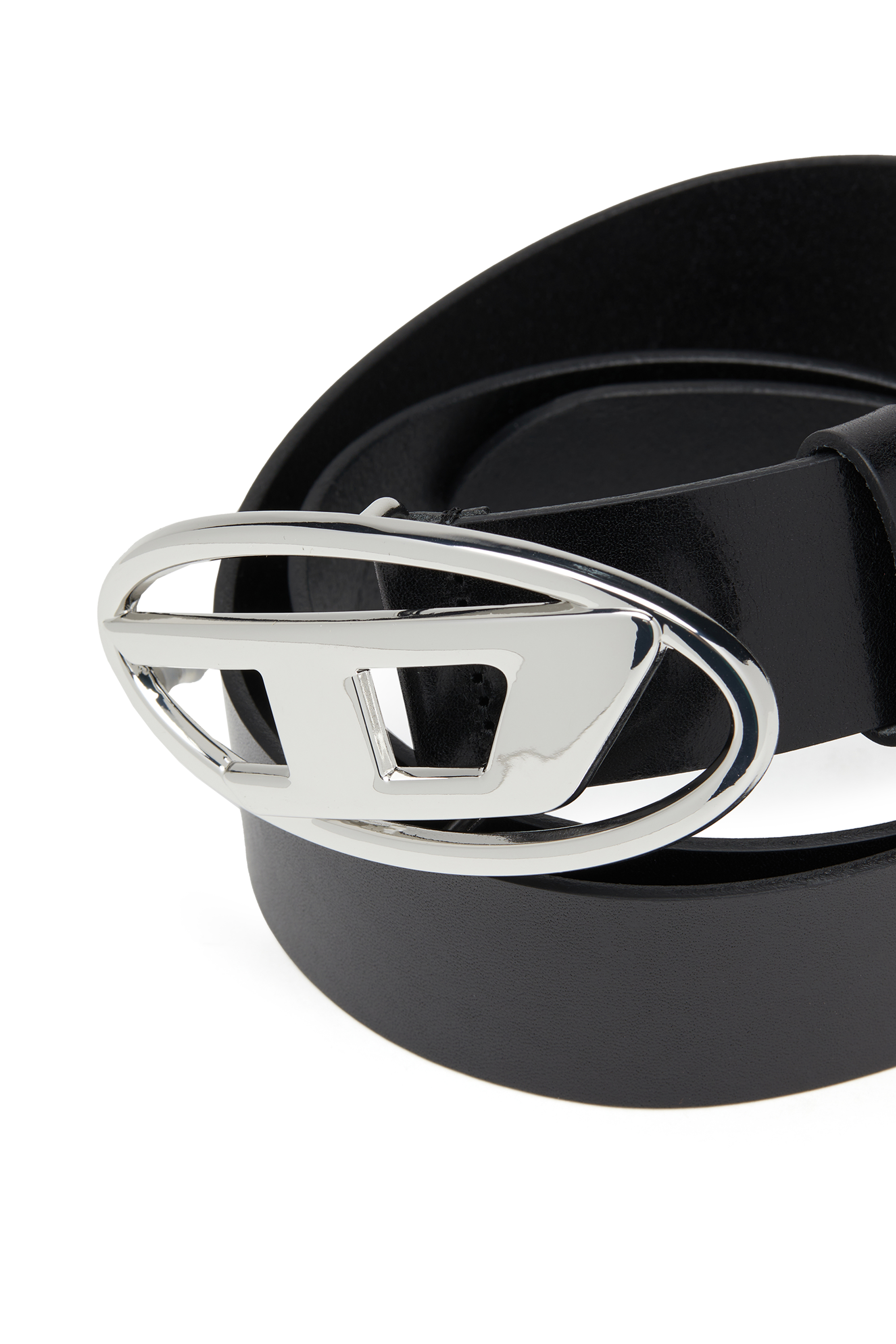Diesel - B-1DR W, Ceinture avec boucle à logo D Femme in Noir - 2