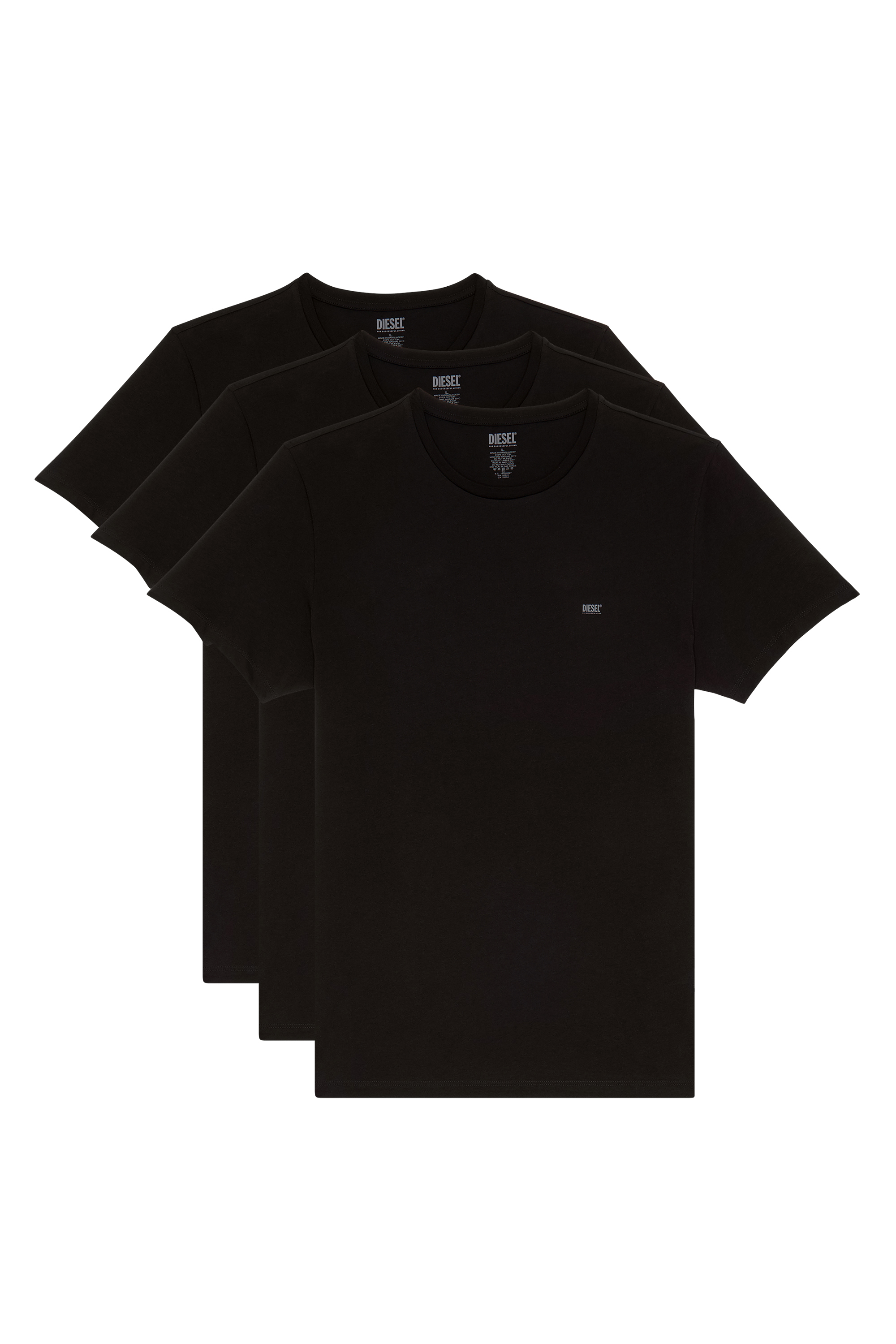 Diesel - UMTEE-JAKETHREEPACK, Lot de trois T-shirts à col rond Homme in Noir - 1