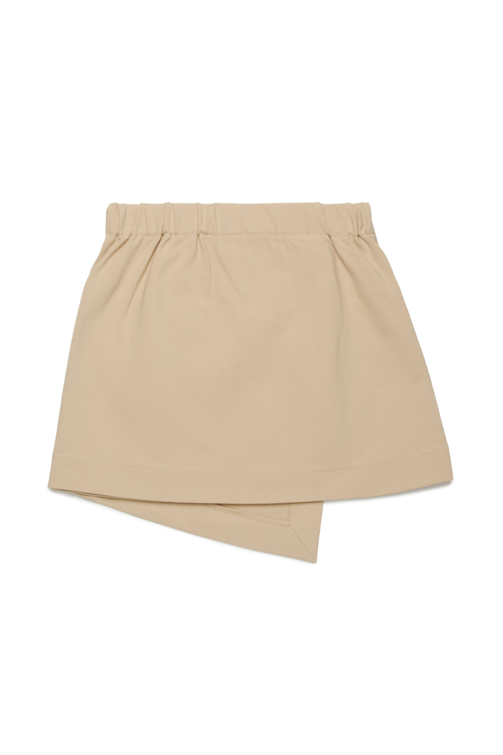 Diesel - GILSY, Mini-jupe enveloppante avec logo Oval D embossé Femme in Marron - 2