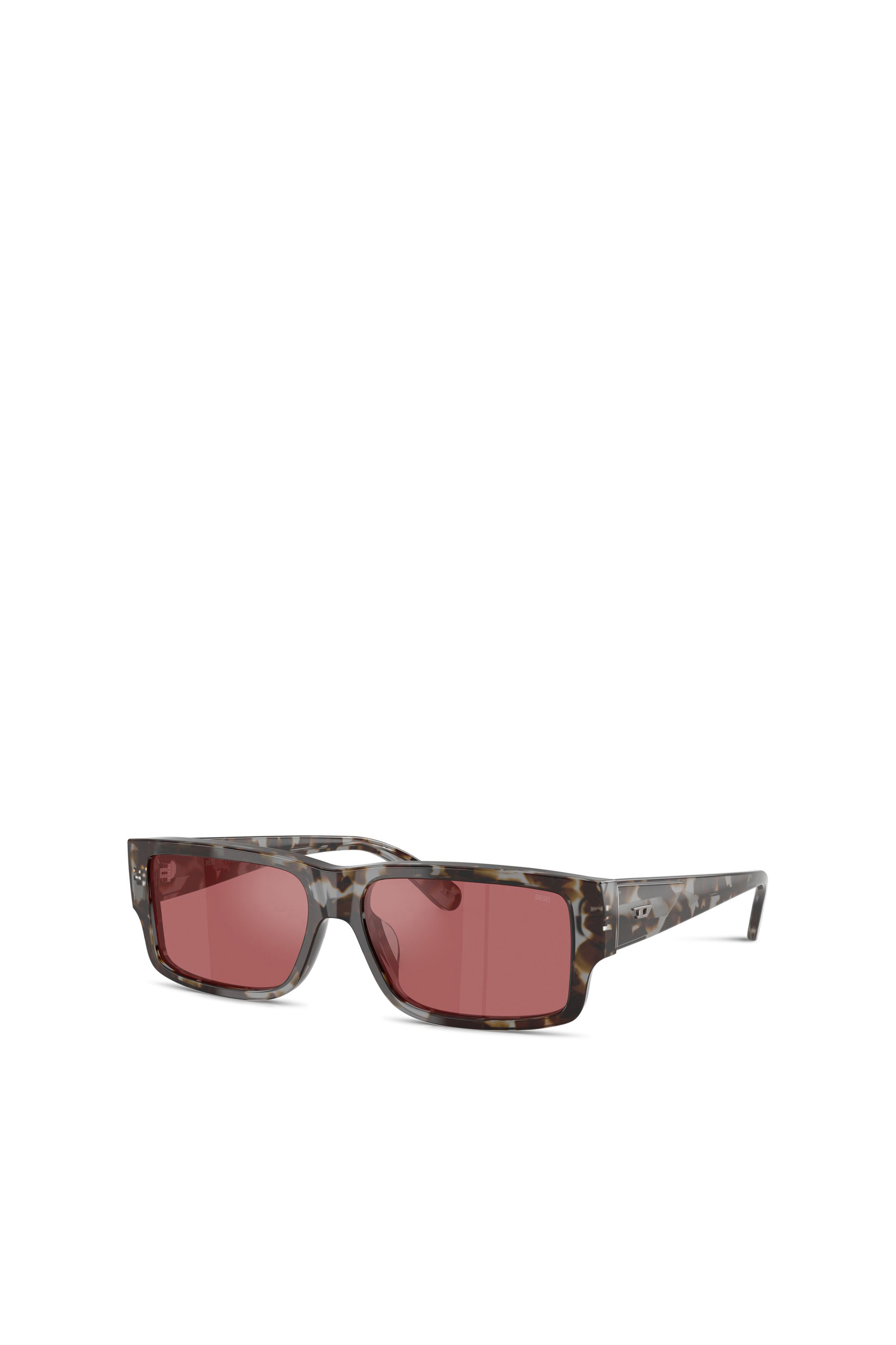 Diesel - 0DL2003 SIZE 57, Lunettes de soleil rectangulaires Homme in Rouge - 1