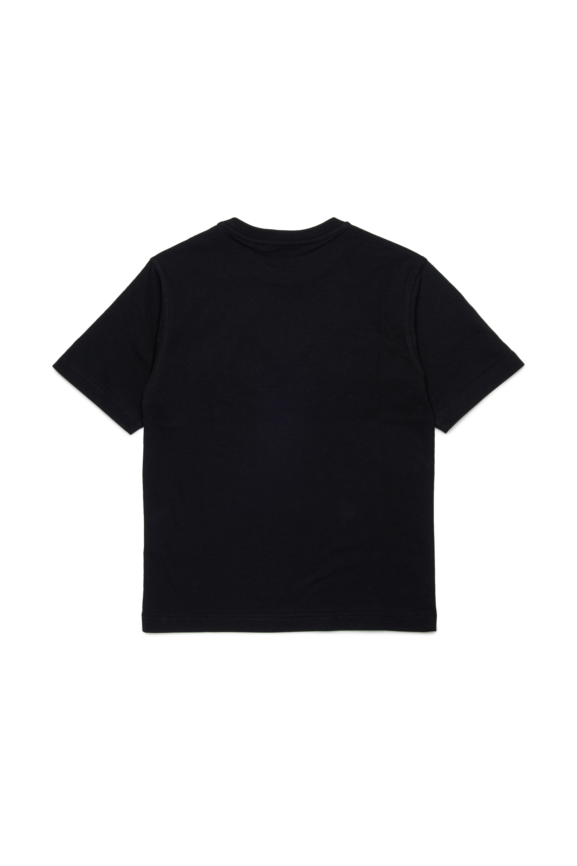 Diesel - TBOXT OVER, T-shirt avec logos superposés Homme in Noir - 2