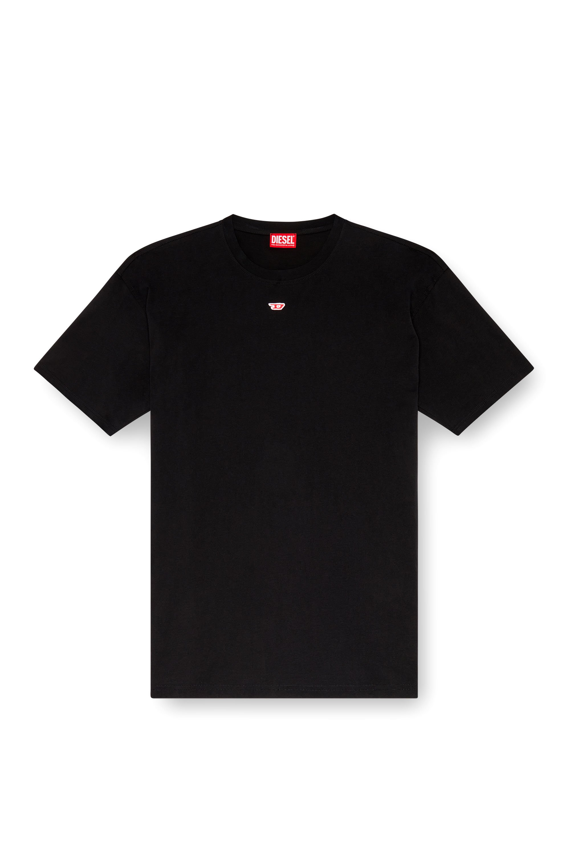 Diesel - T-BOXT-D, Unisex's T-shirt with embroidered D patch in Black - 3