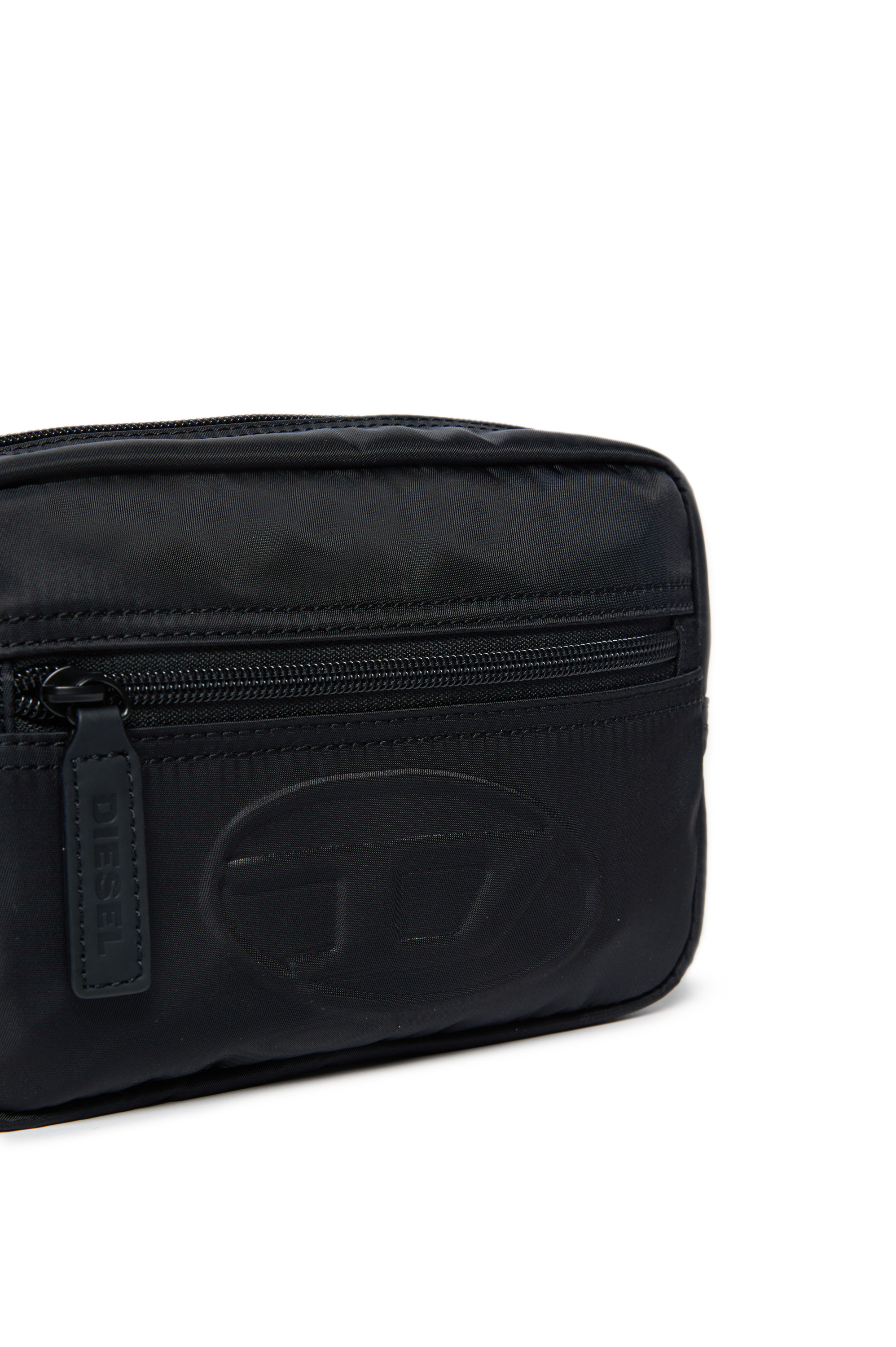 Diesel - WDEMBOSSED, Sac banane en nylon avec logo embossé Mixte in Noir - 4