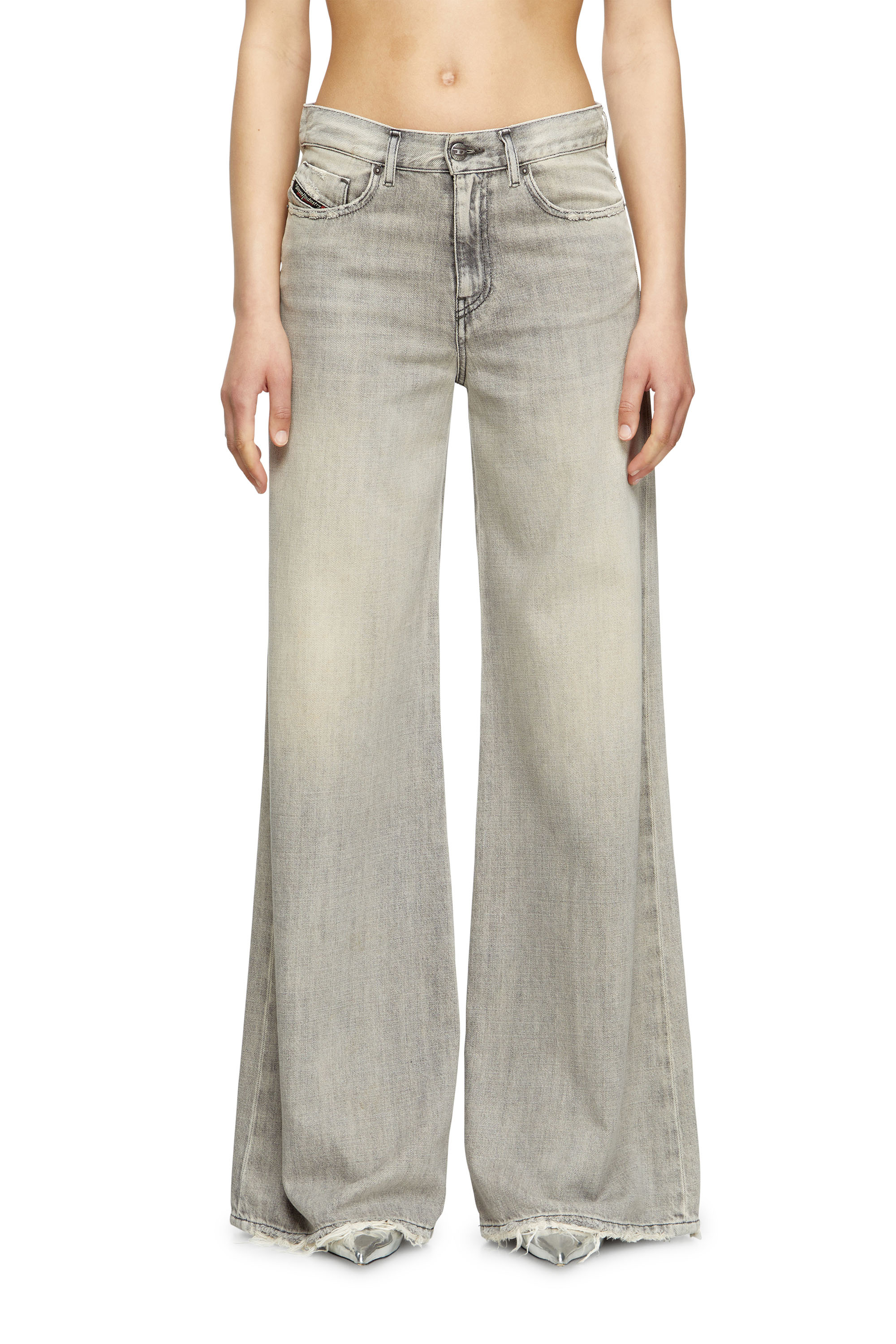 Diesel - Flare Jeans 1978 D-Akemi 068RU Femme, Gris - Image 1