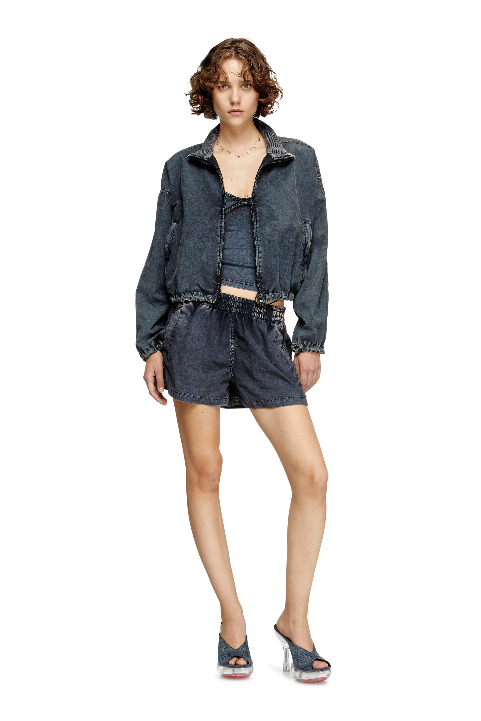 Diesel - S-OUND, Boxer en tissu Taslan traité Femme in Bleu - 2