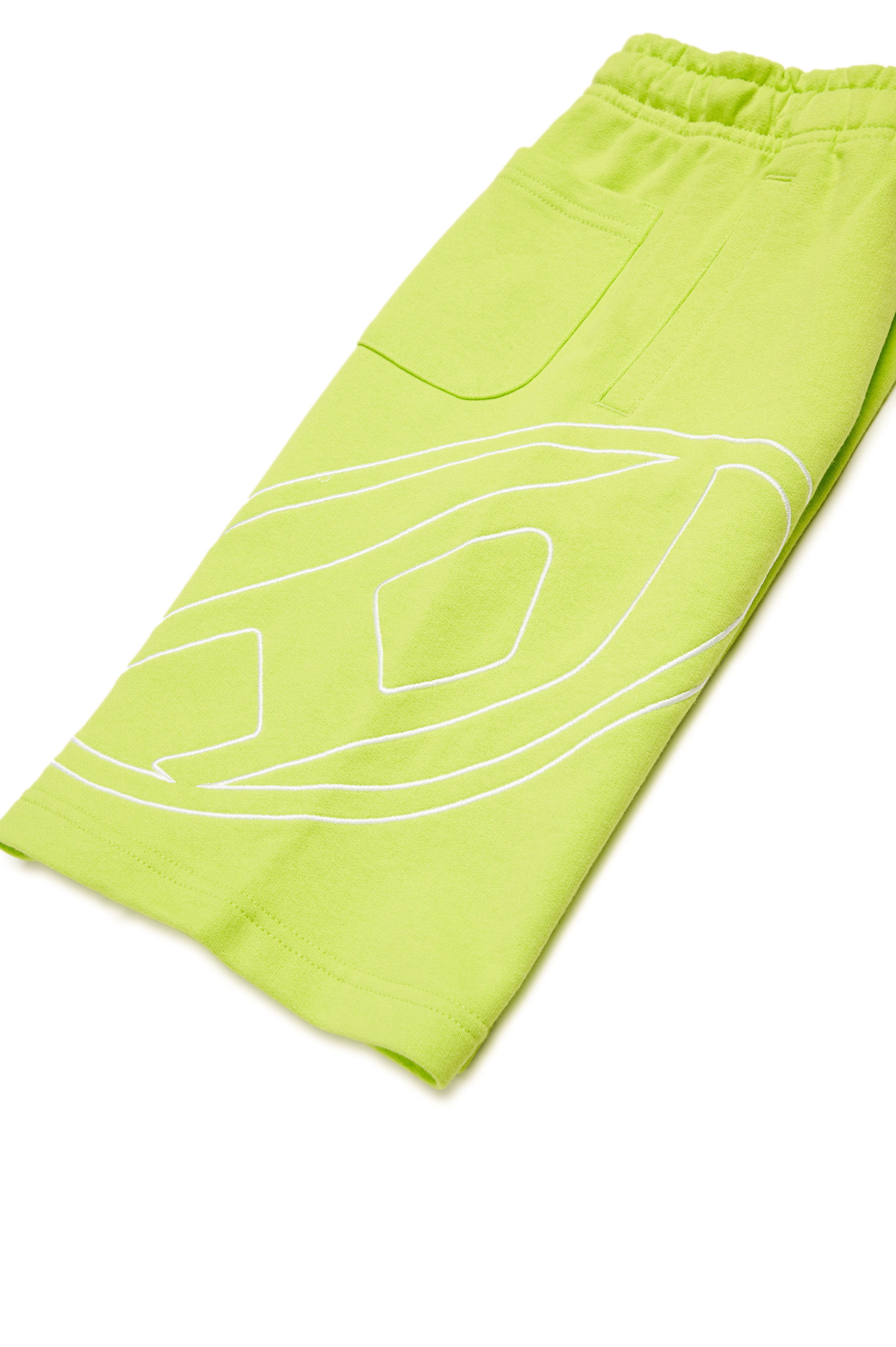 Diesel - PBETTYMEGOVALD, Short de survêtement avec broderie Oval D Homme in Vert - 4