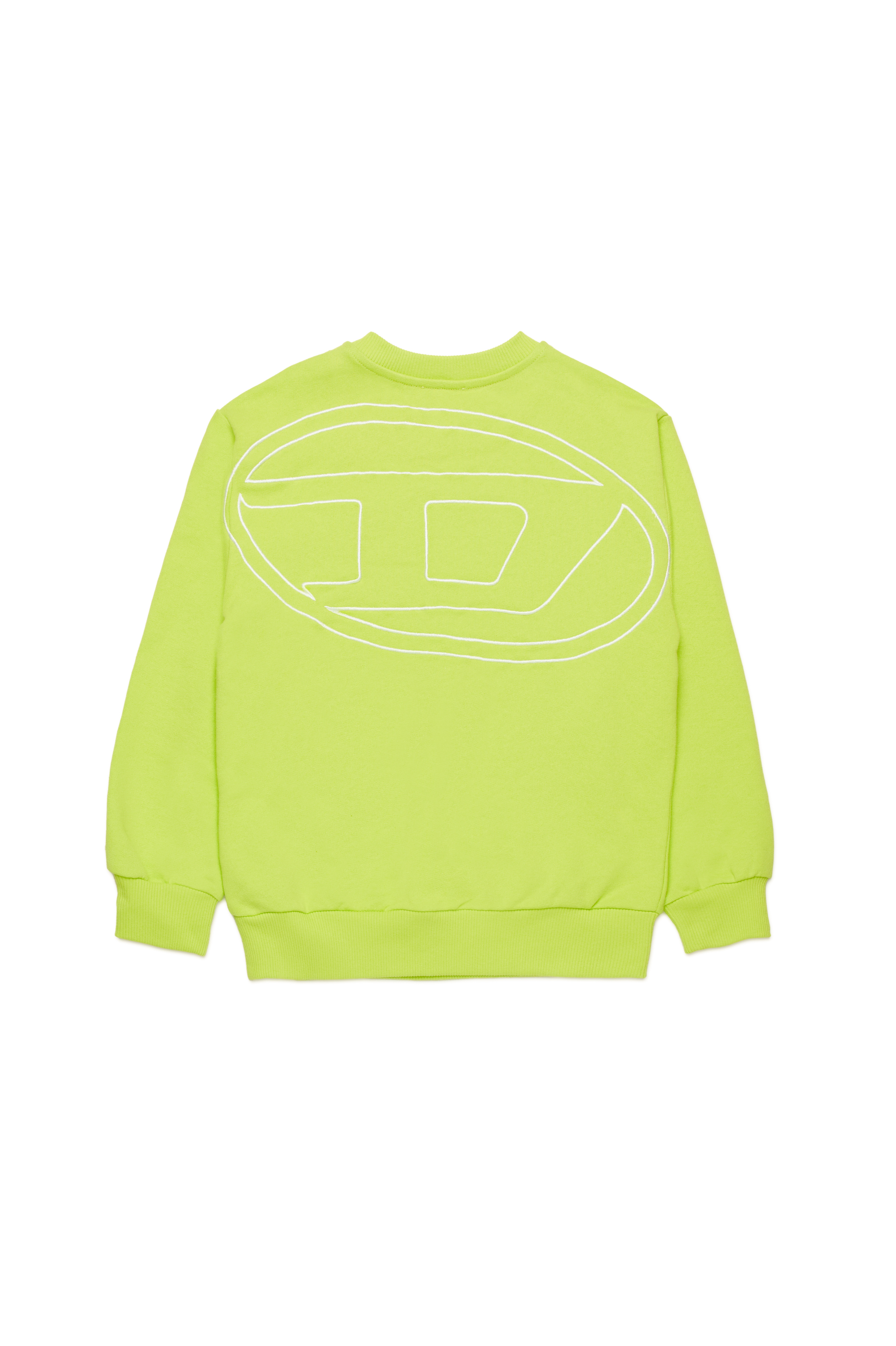 Diesel - SROBMEGOVALD OVER, Sweat-shirt avec mega broderie Oval D Homme in Vert - 2