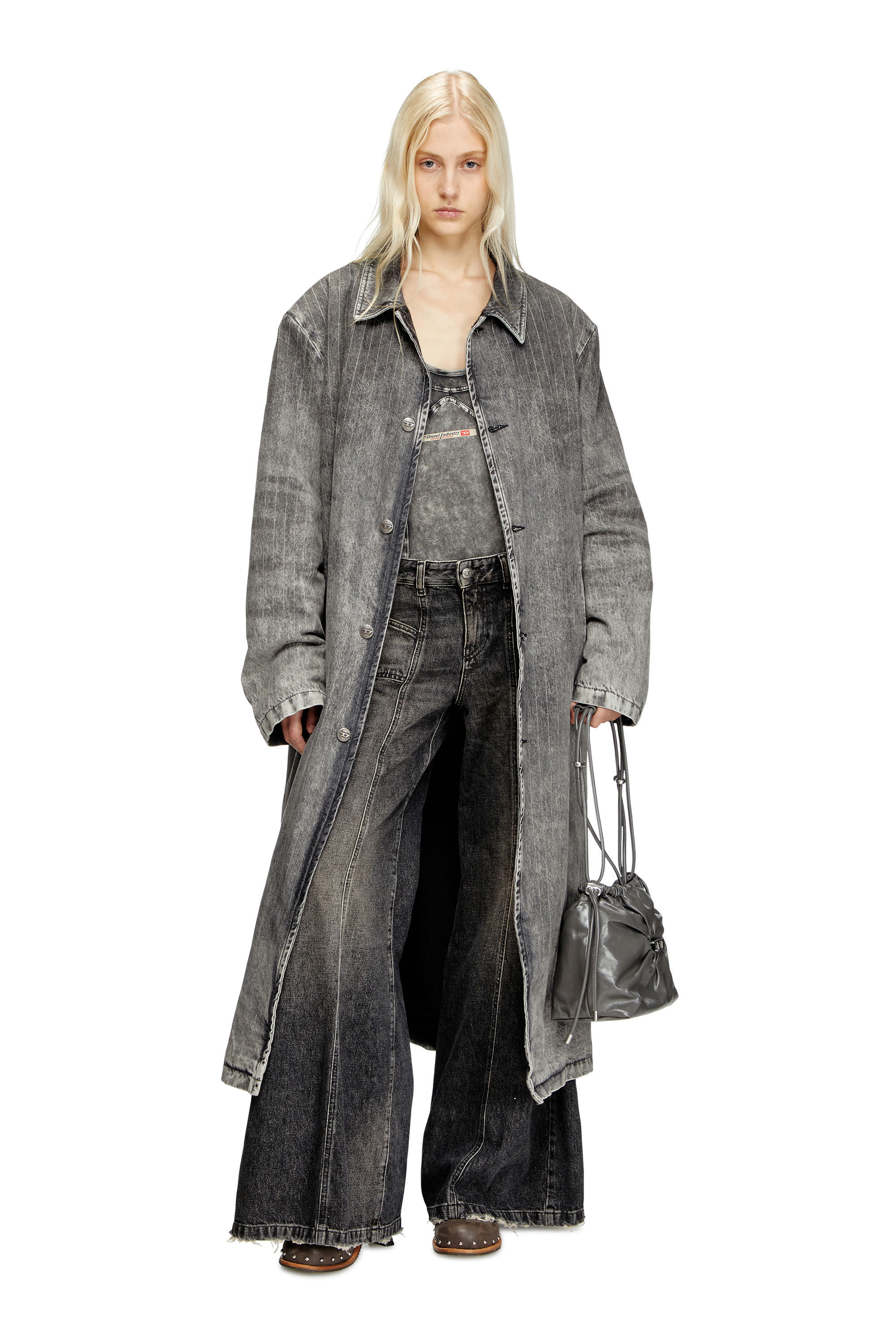 Diesel - Flare Jeans D-Akii 007Z2 Femme, Noir/Gris foncé - Image 2
