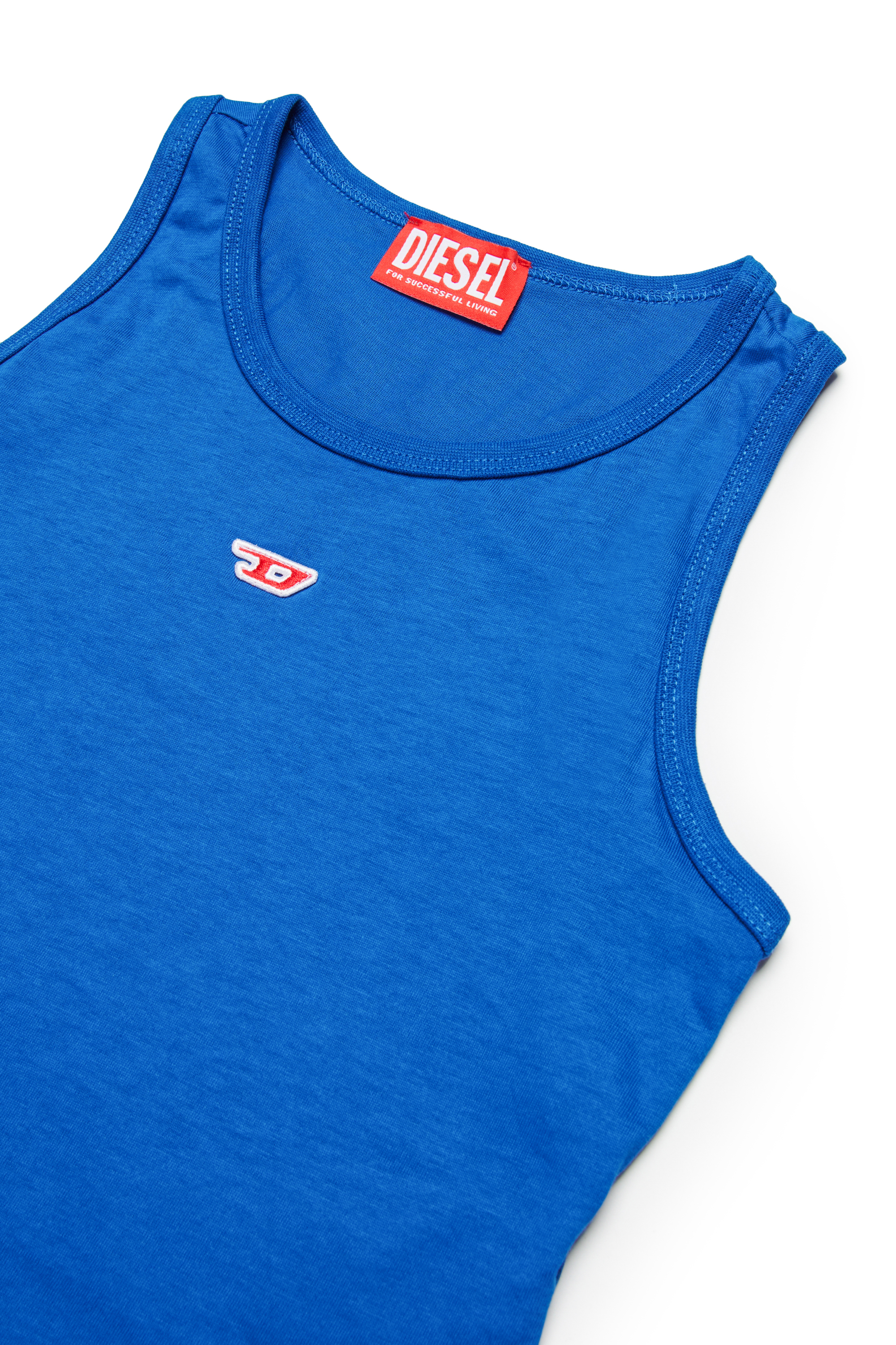 Diesel - TASPYRD, Débardeur avec empiècement logo D Femme in Bleu - 3