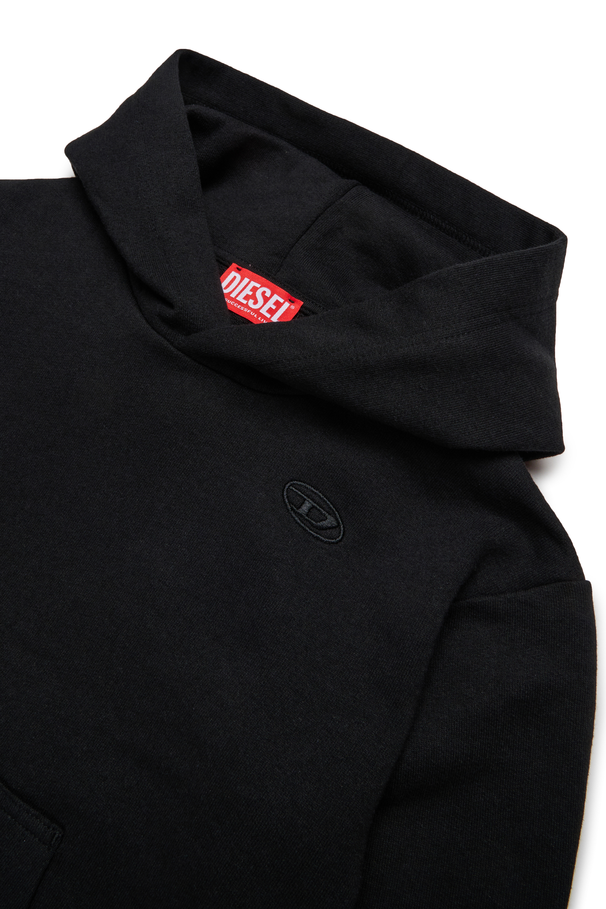 Diesel - SMACSHOODMEGOVALD OVER, Sweat-shirt à capuche avec mega broderie Oval D Homme in Noir - 3