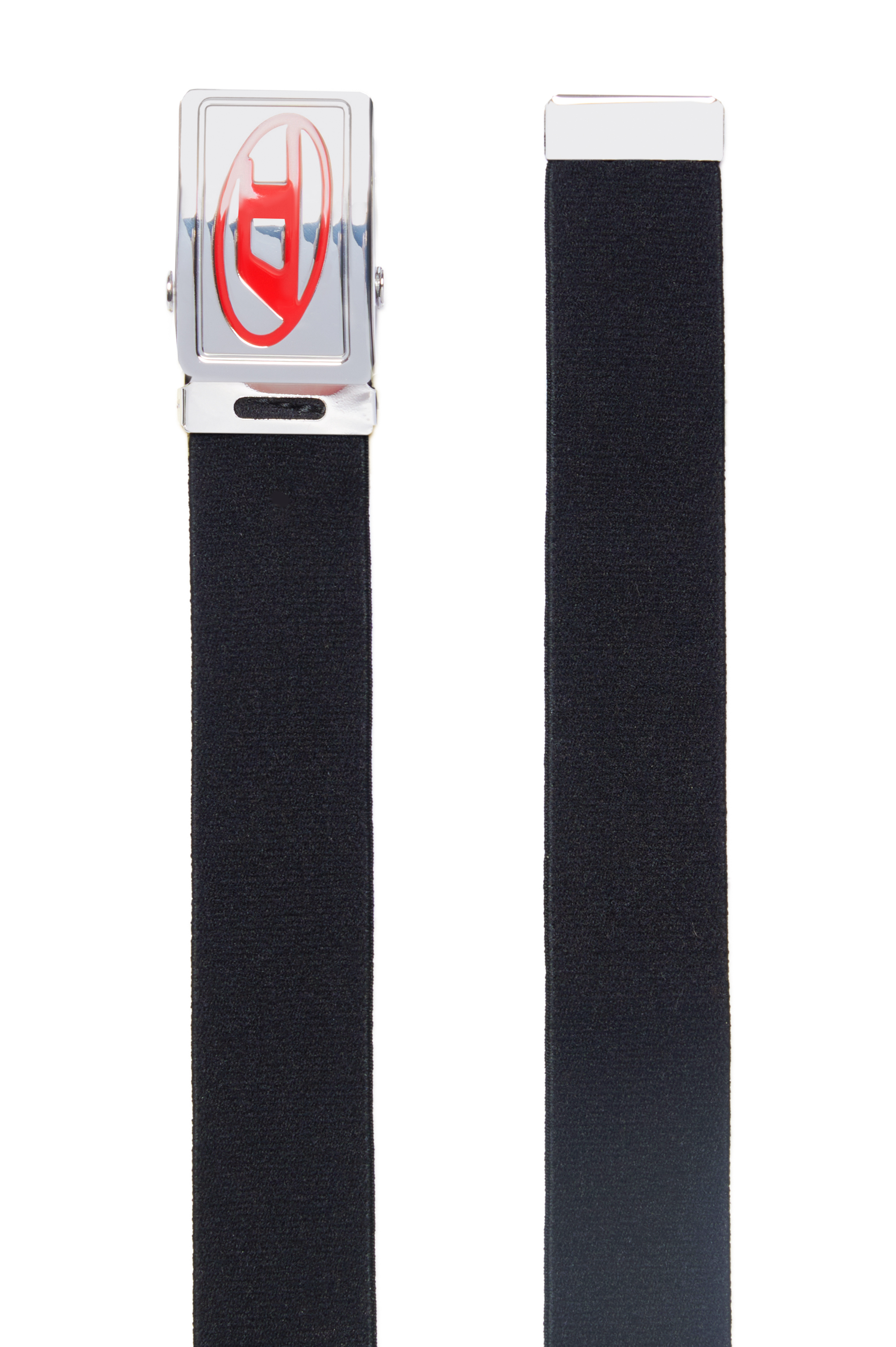 Diesel - BESAR, Ceinture ruban avec boucle et plaque Oval D Homme in Noir - 2
