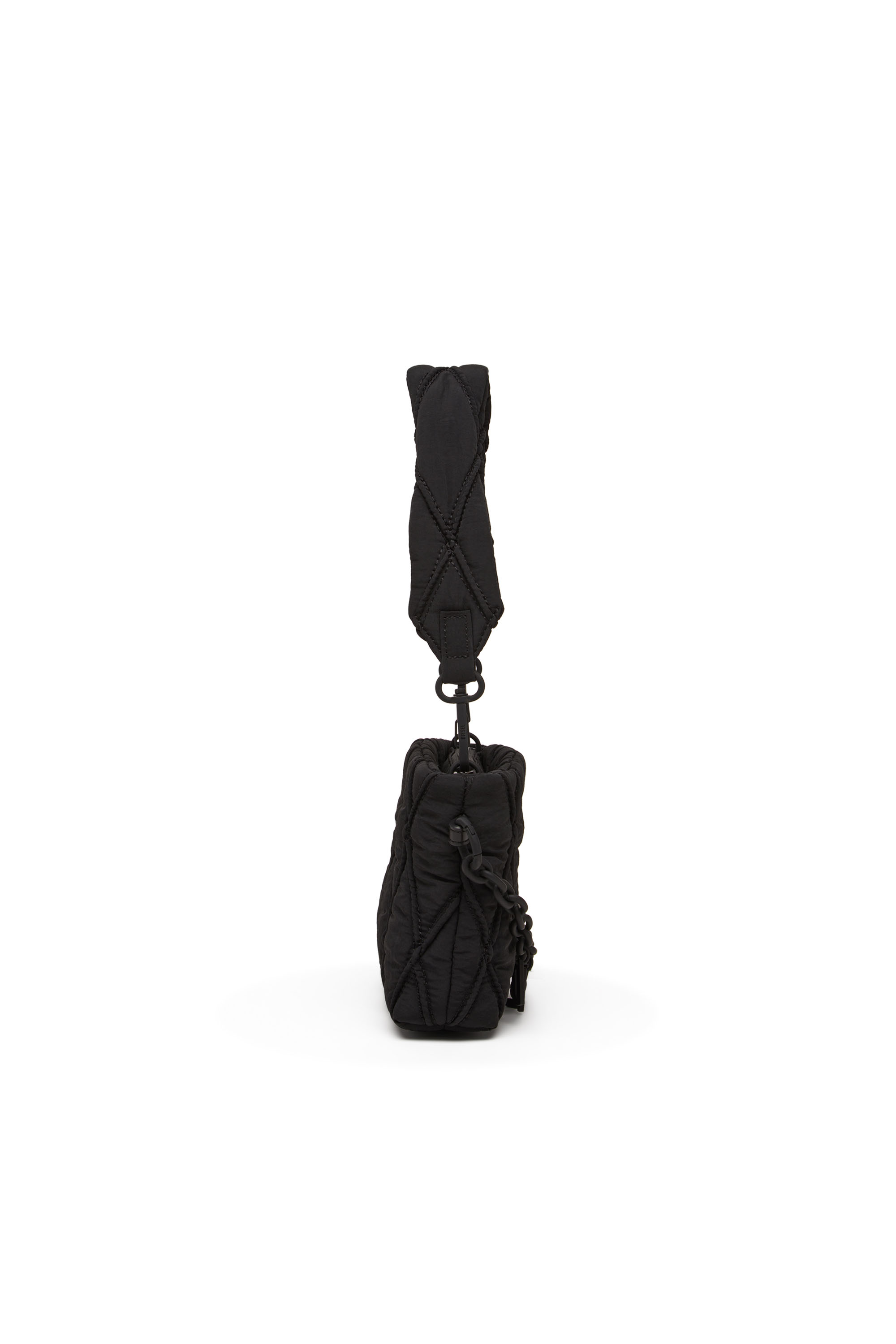 Diesel - CHARM-D POUCH, Pochette en nylon matelassé Femme in Noir - 2